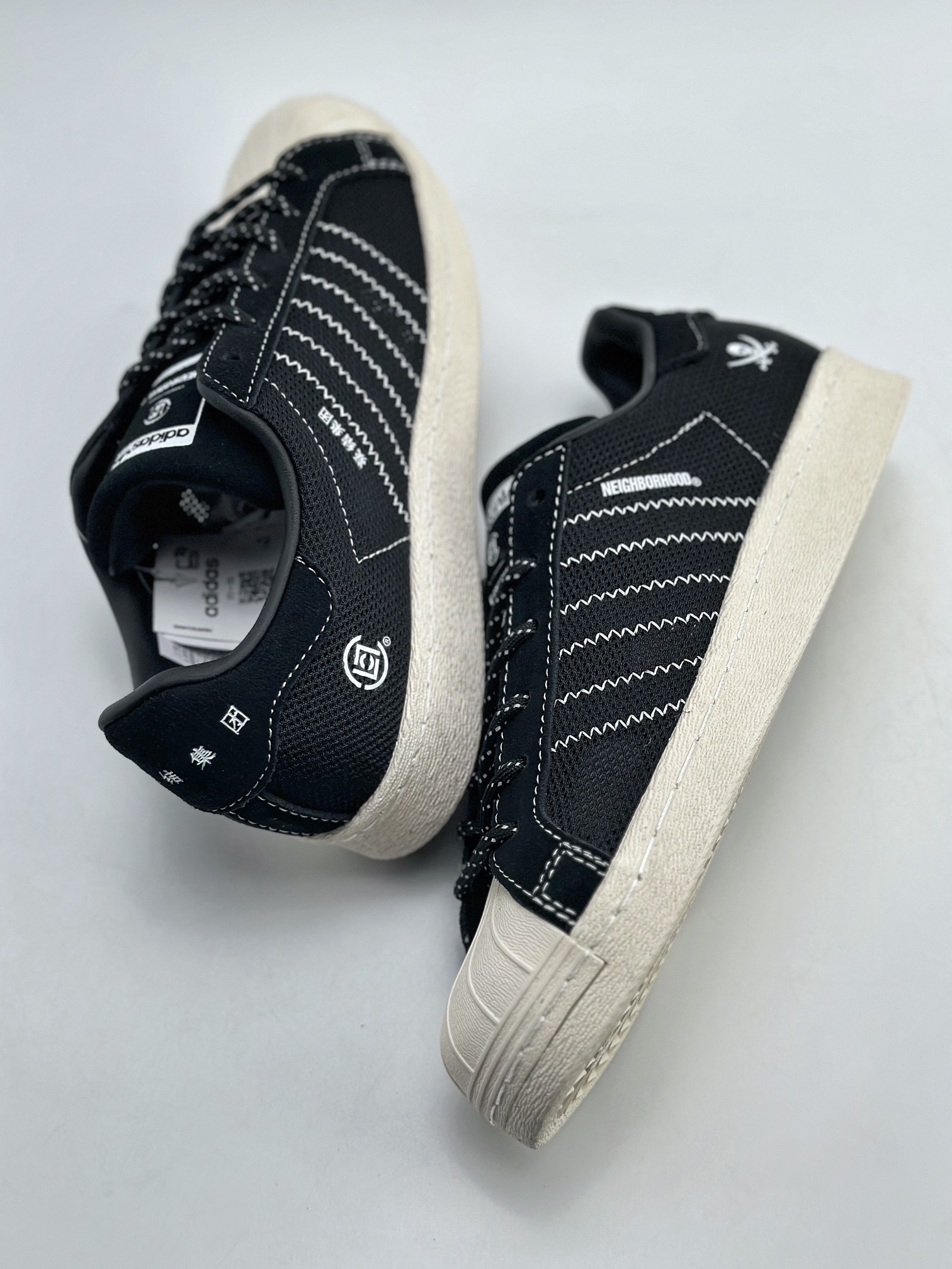 Adidas Originals Superstar x NEIGHBORHOOD × CLOT Shell Head Black and White IE8879