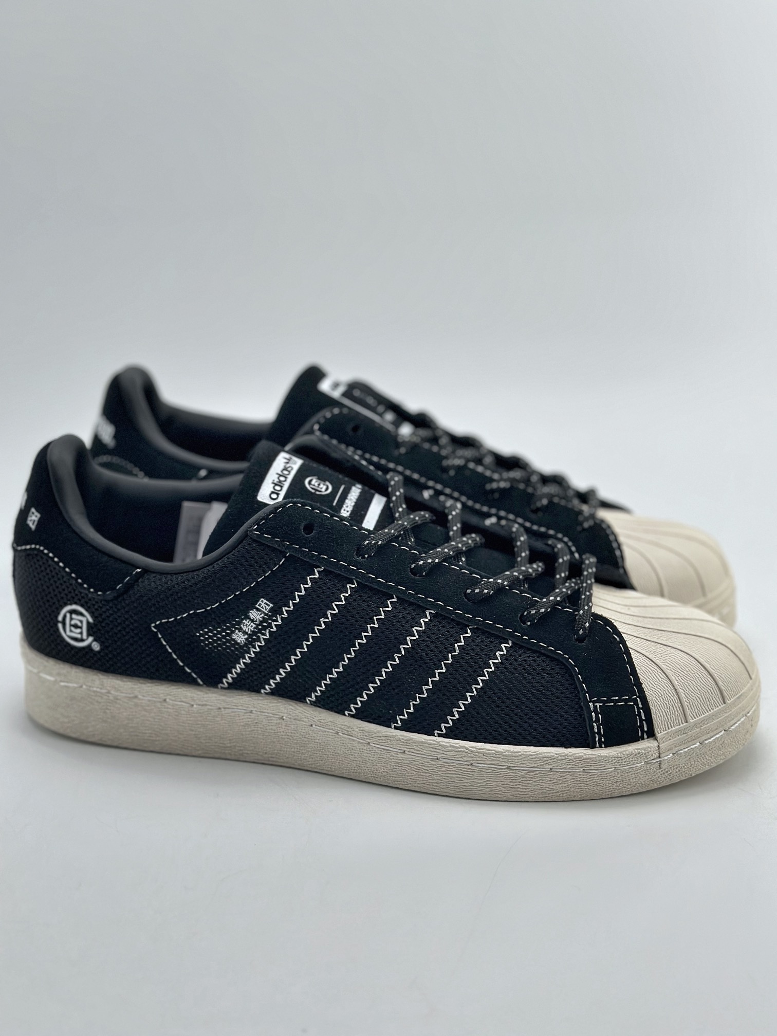 Adidas Originals Superstar x NEIGHBORHOOD × CLOT Shell Head Black and White IE8879