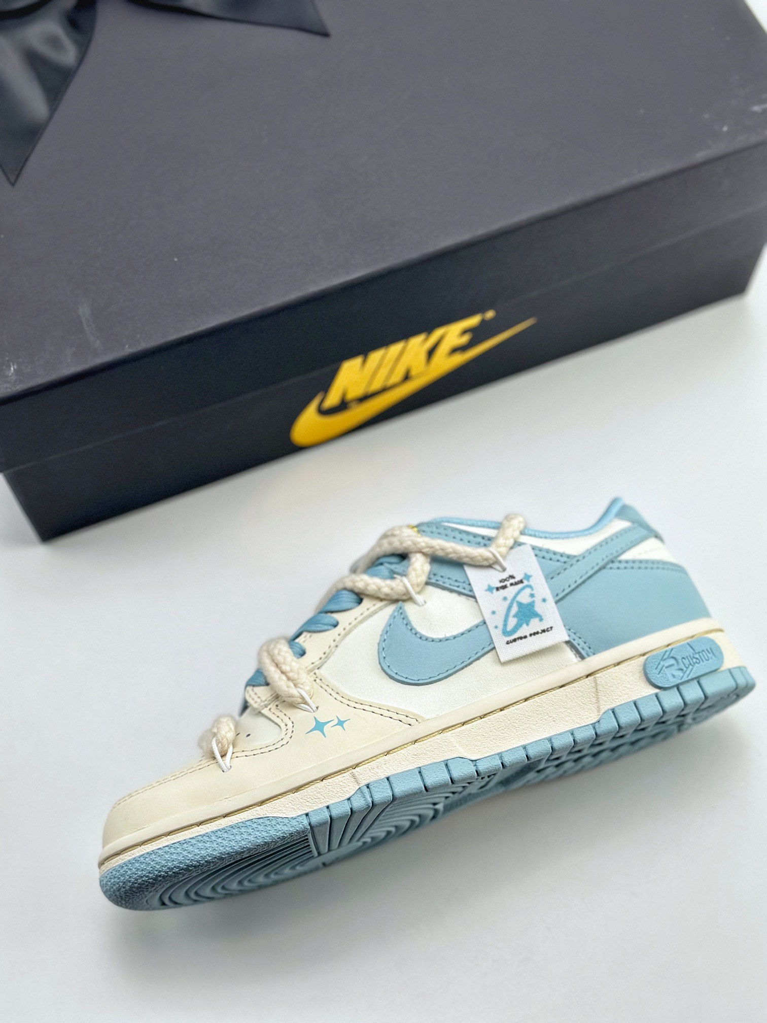 Nike SB Dunk Low RISK Custom Hemp Rope Strap Cloth Patch DD1503-123