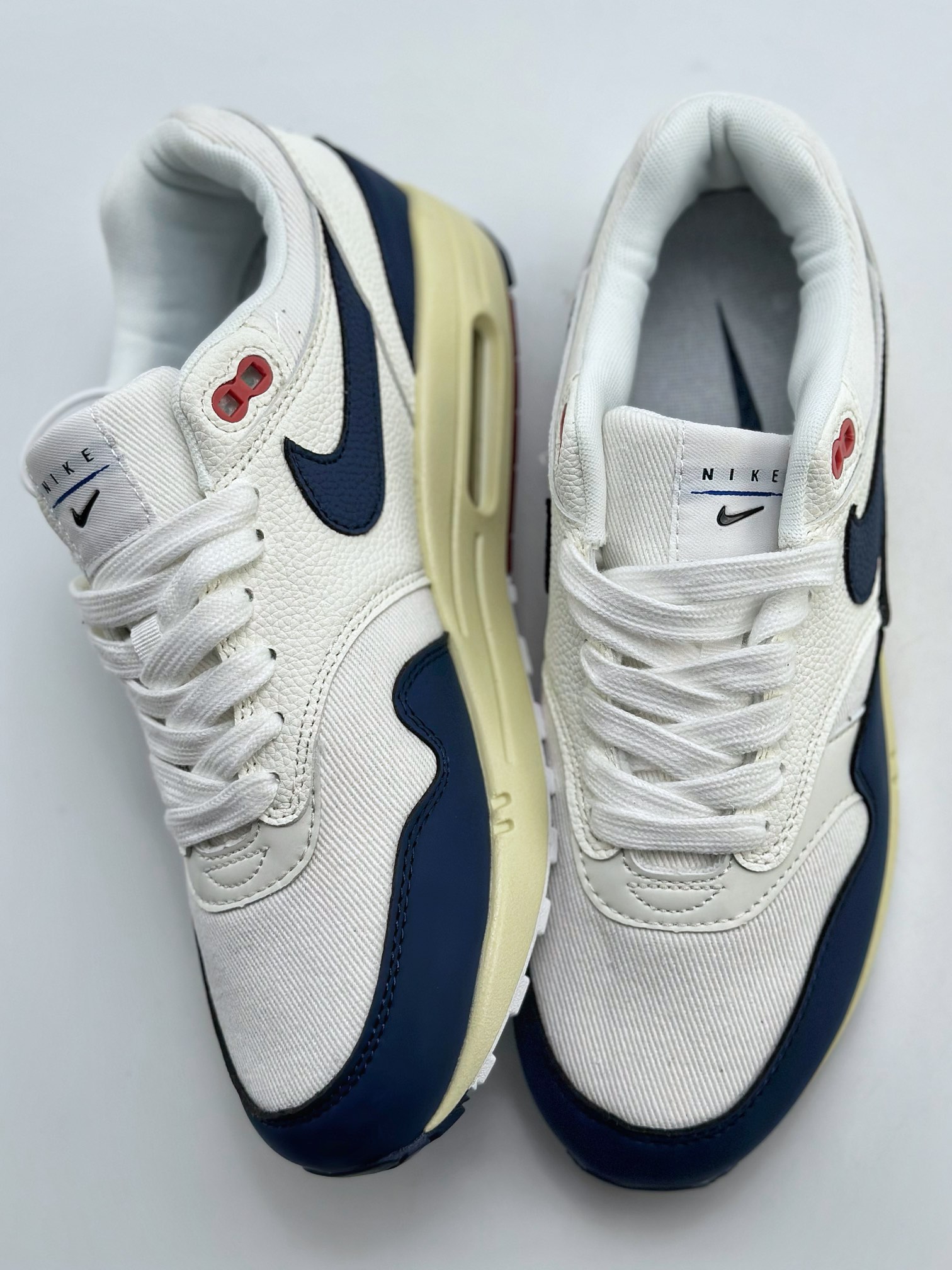 Nike Air Max 1 white, blue and yellow retro casual running shoes FD2370-110