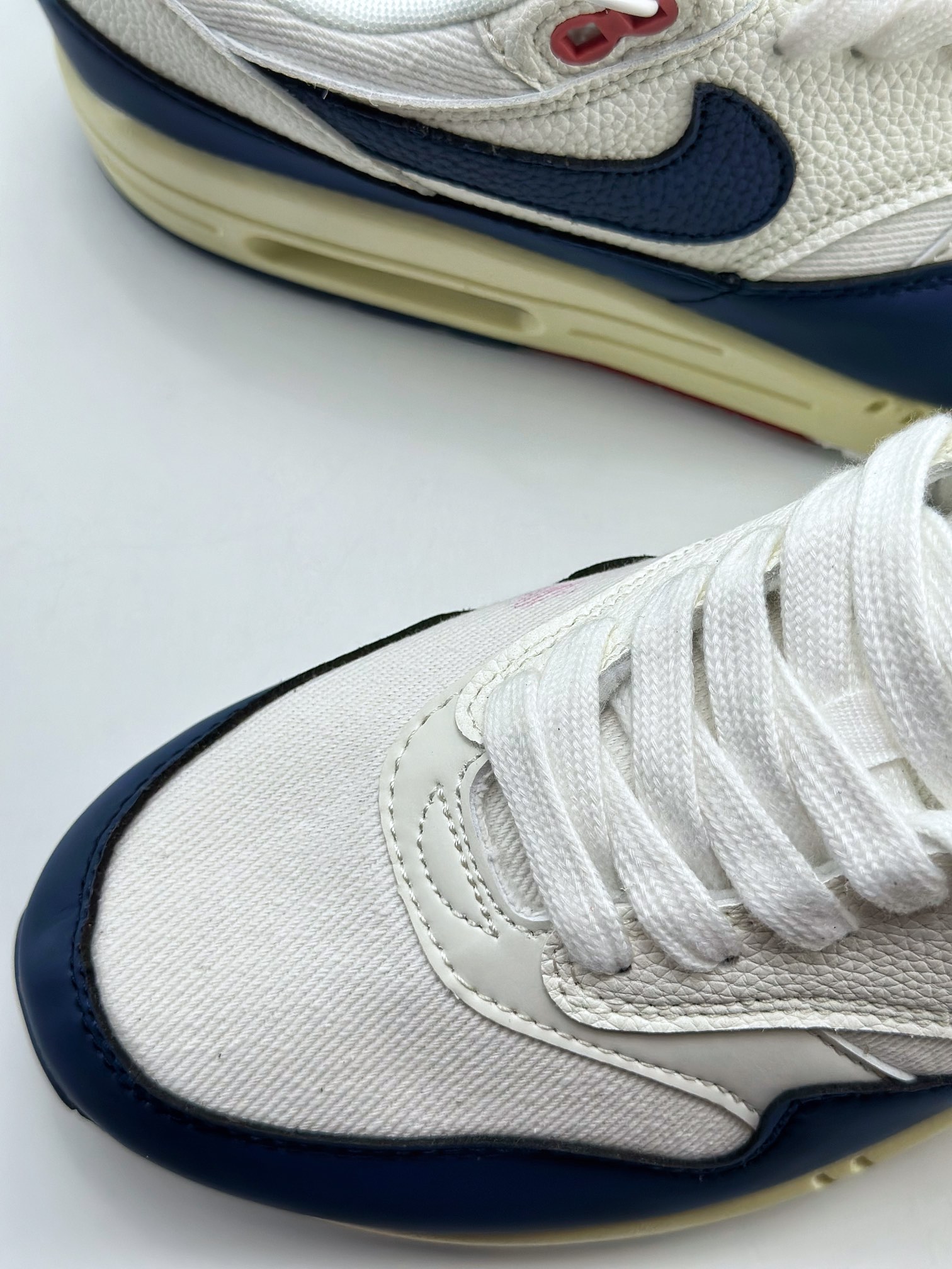 Nike Air Max 1 white, blue and yellow retro casual running shoes FD2370-110