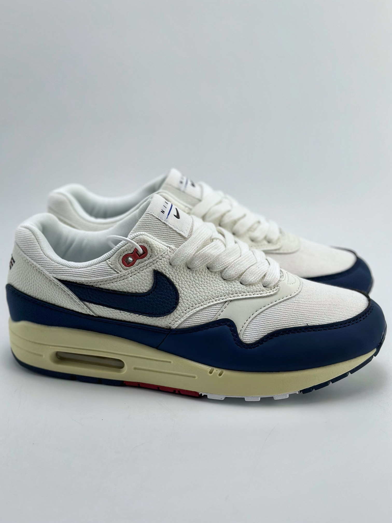 Nike Air Max 1 white, blue and yellow retro casual running shoes FD2370-110