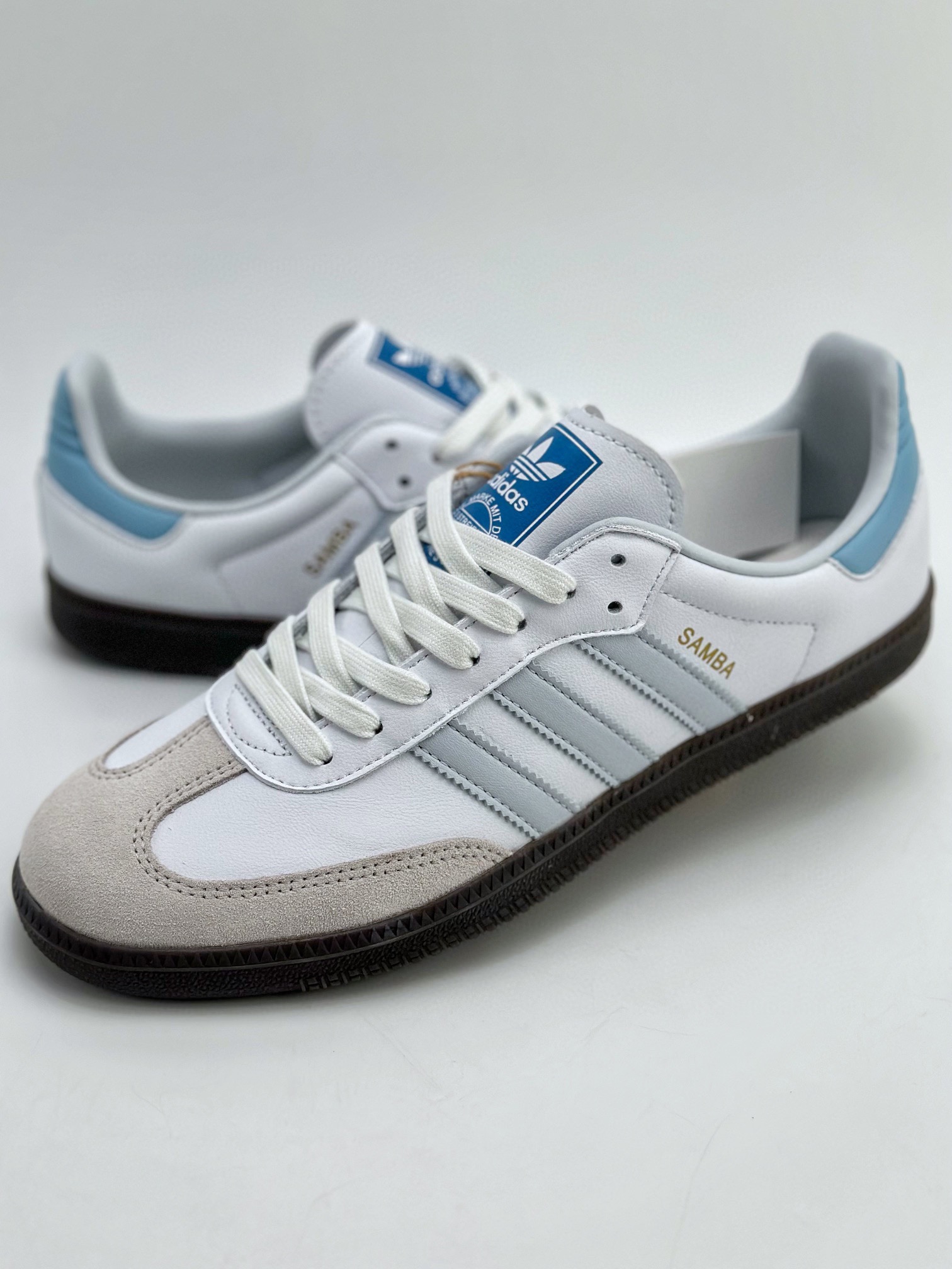 150 adidas originals Samba OG 白蓝 ID2055