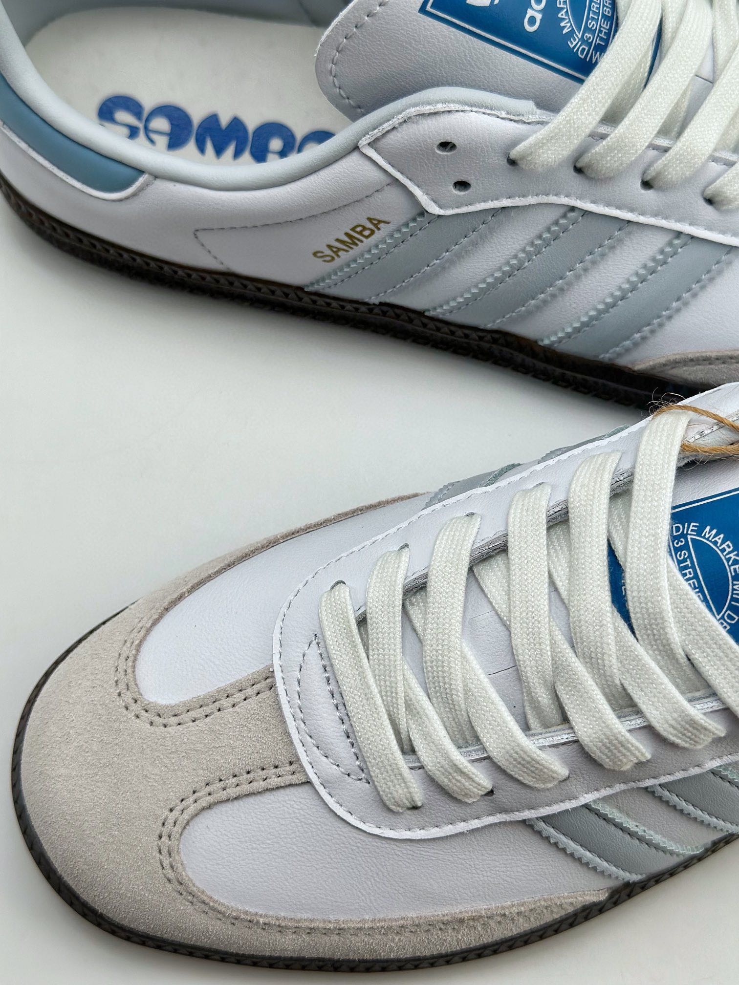 150 adidas originals Samba OG 白蓝 ID2055