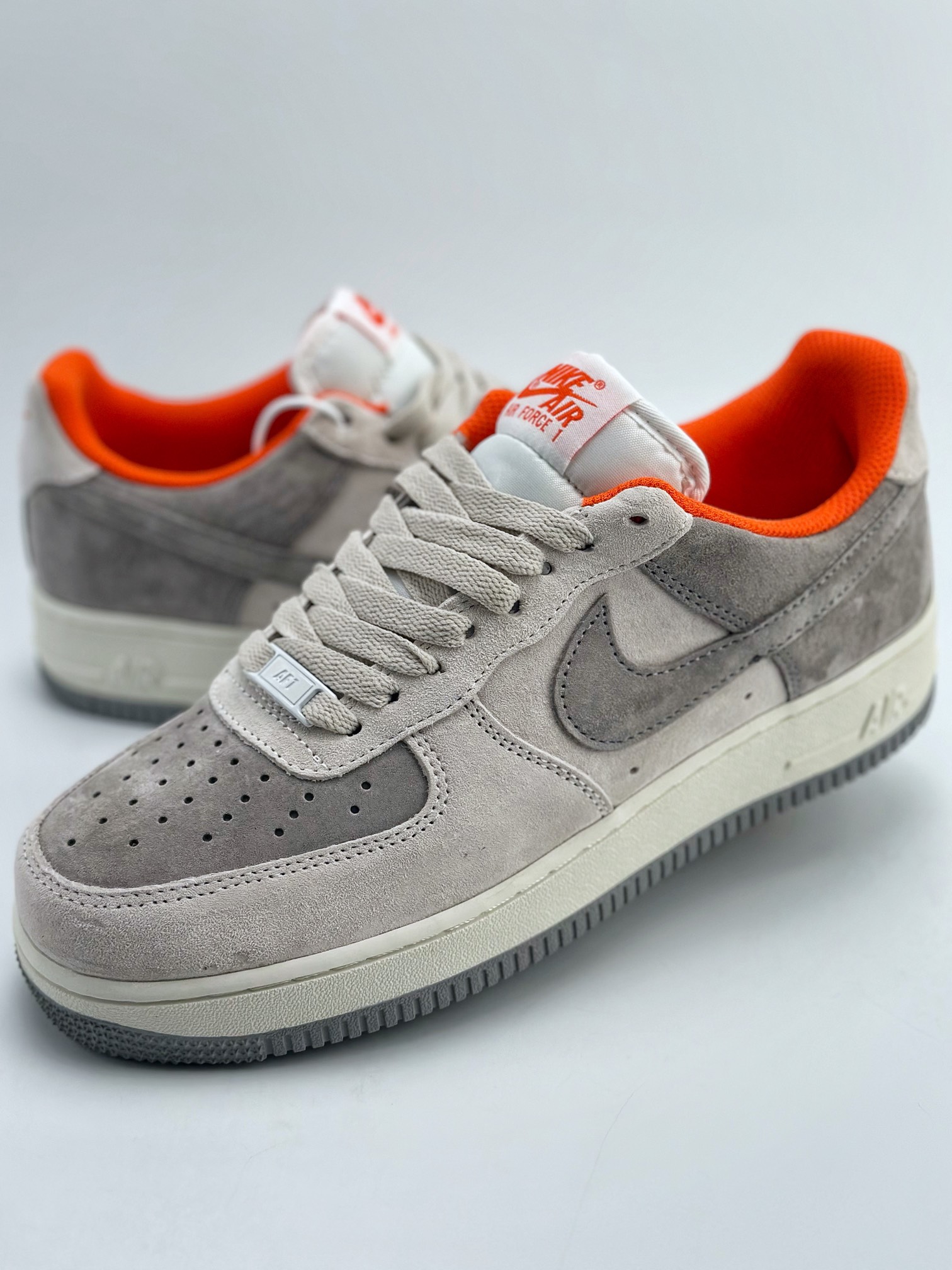 260 Nike Air Force 1 Low 07 灰橙麂皮 CQ5059-102