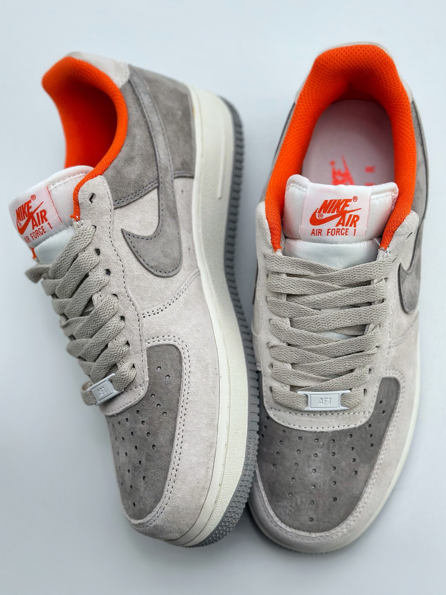 260 Nike Air Force 1 Low 07 灰橙麂皮 CQ5059-102