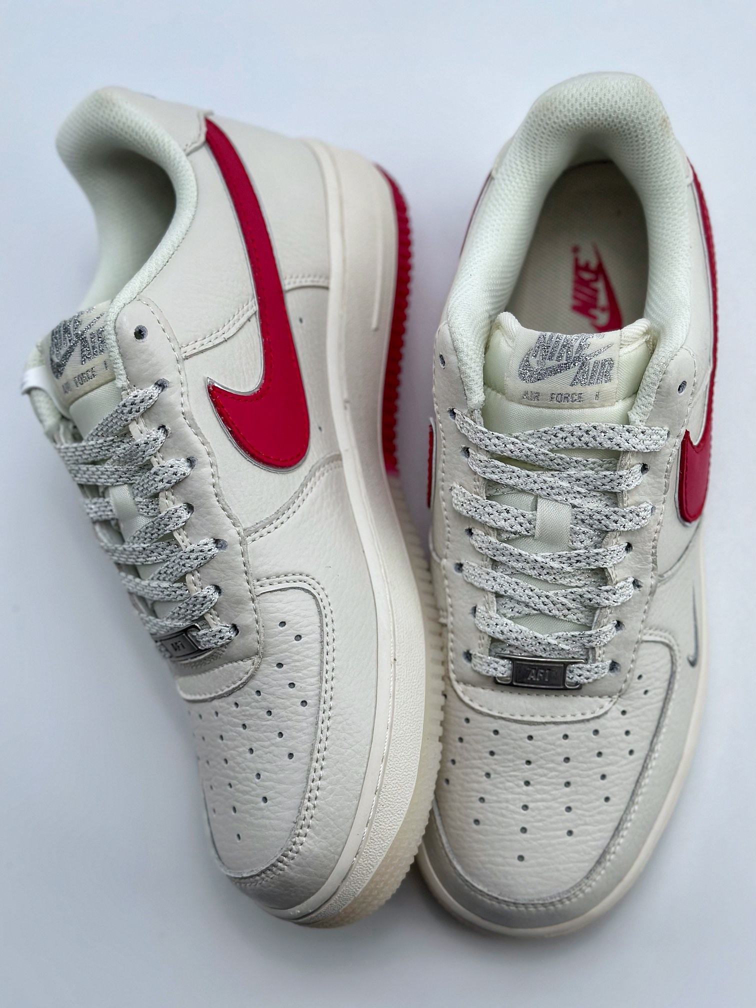 200 Nike Air Force 1 Low 07 五道杠米白红 BS9055-732