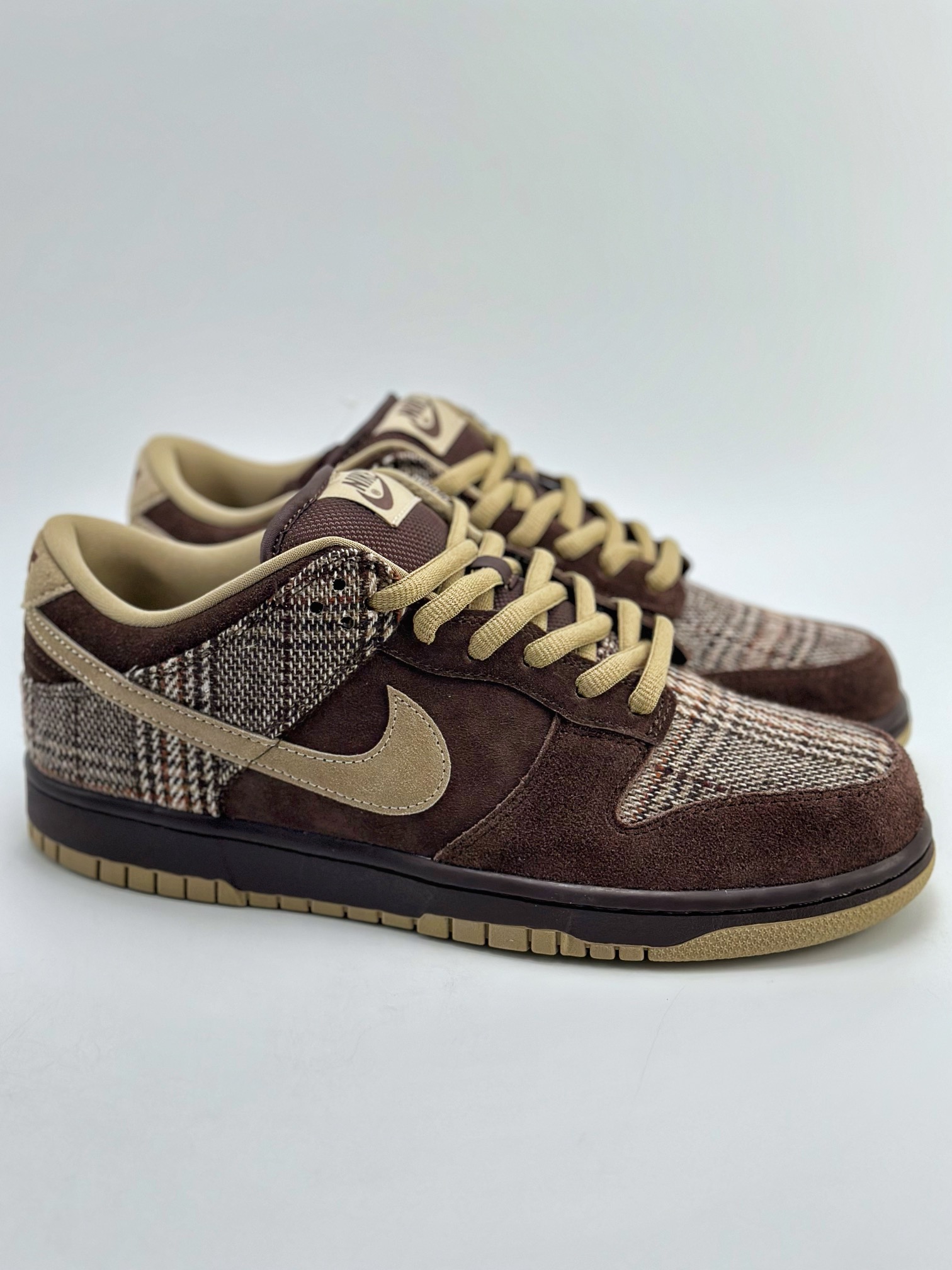 350 Nike SB Dunk Low PRO Tweed 格子棕拼接 304292-223