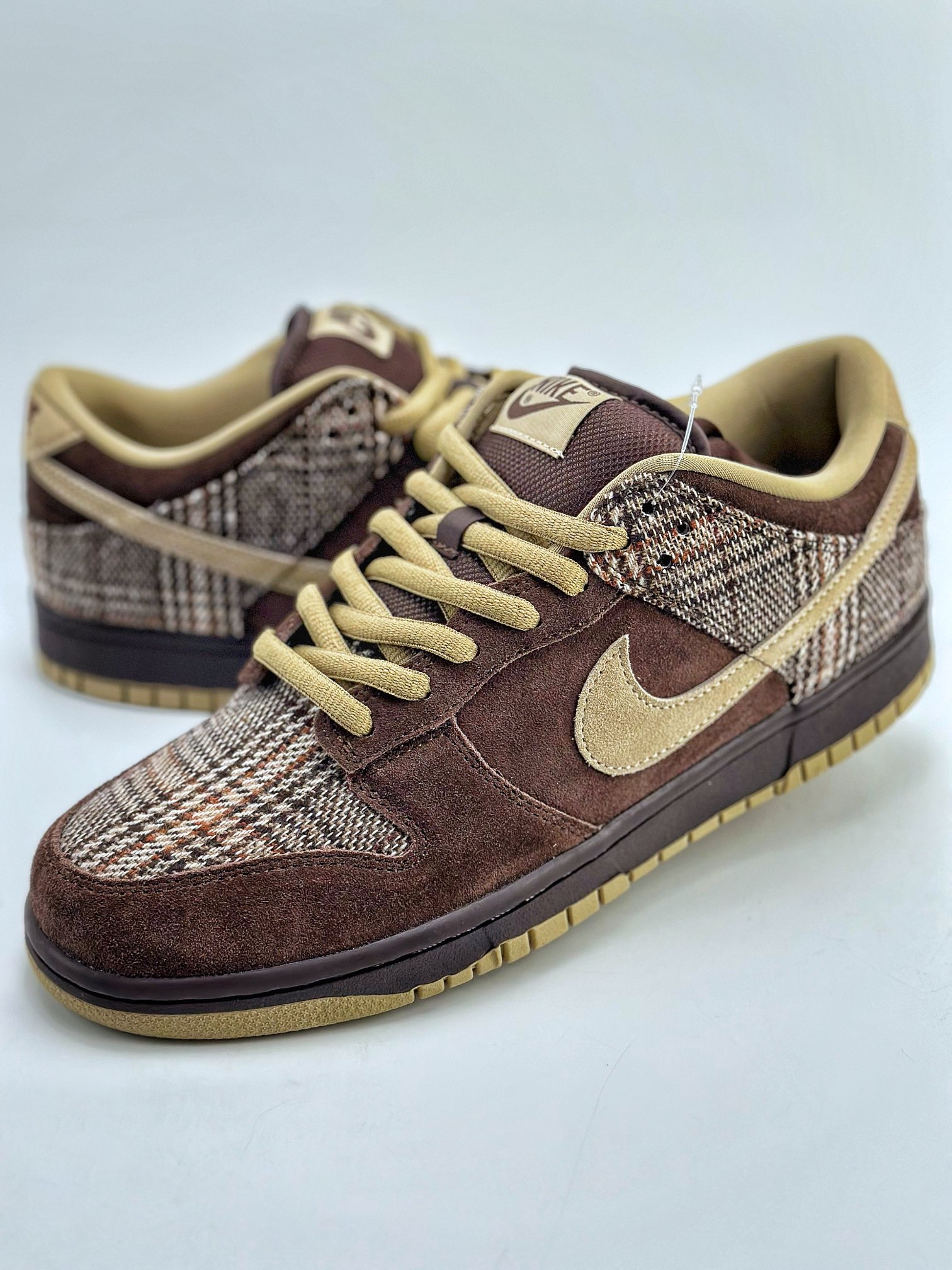 350 Nike SB Dunk Low PRO Tweed 格子棕拼接 304292-223