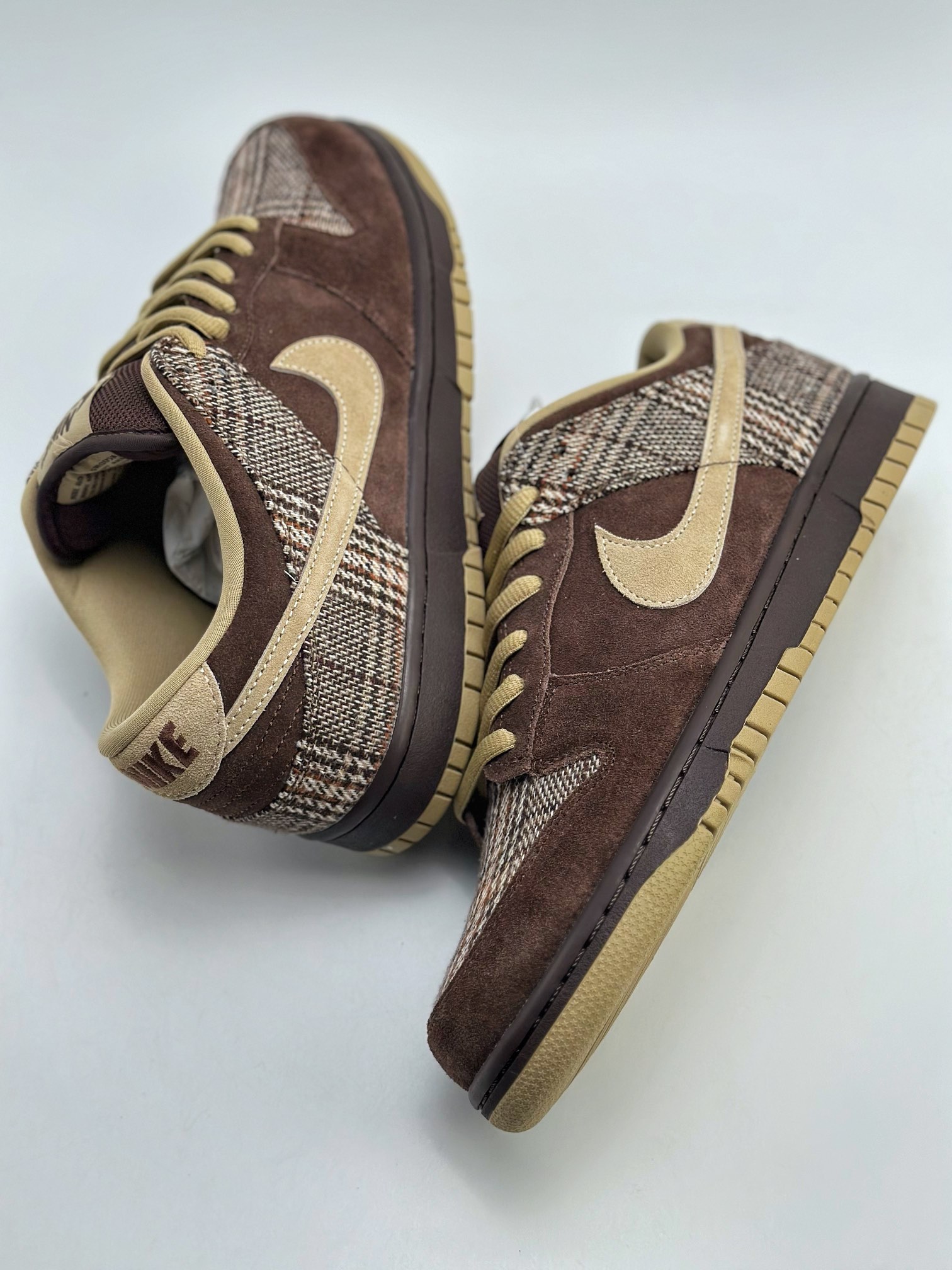 350 Nike SB Dunk Low PRO Tweed 格子棕拼接 304292-223