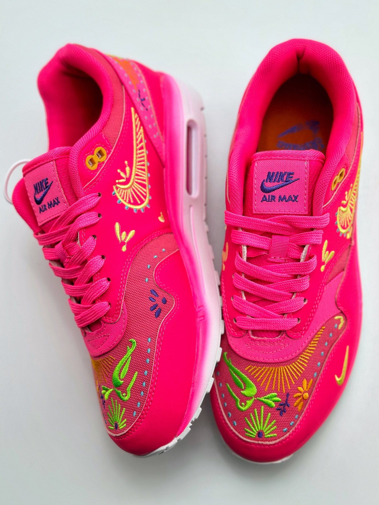 240 Nike Air Max 1 刺绣红 复古休闲跑步鞋 FQ8172-645