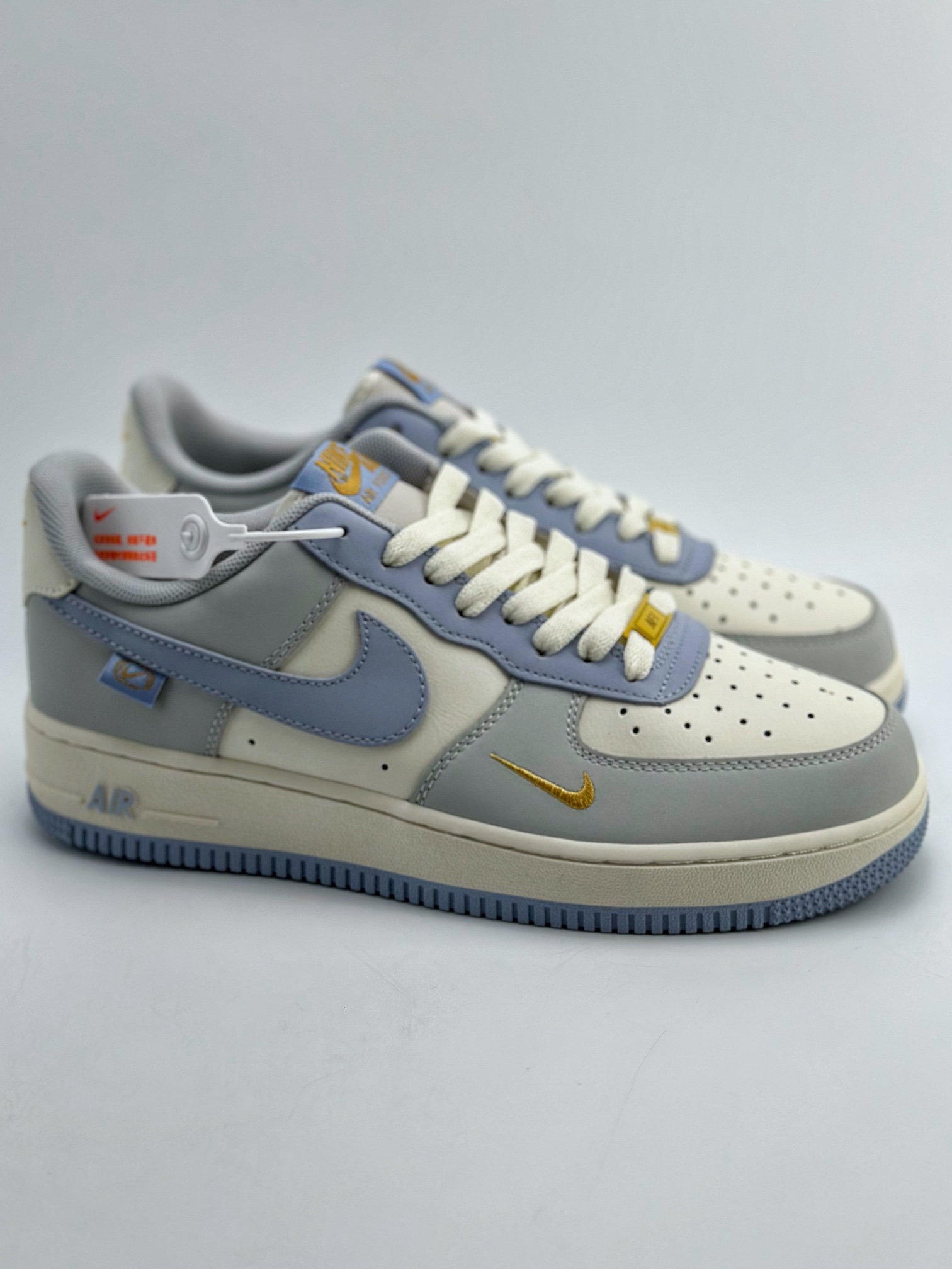 240 Nike Air Force 1 Low 07 拼接白蓝灰 DB3301-117