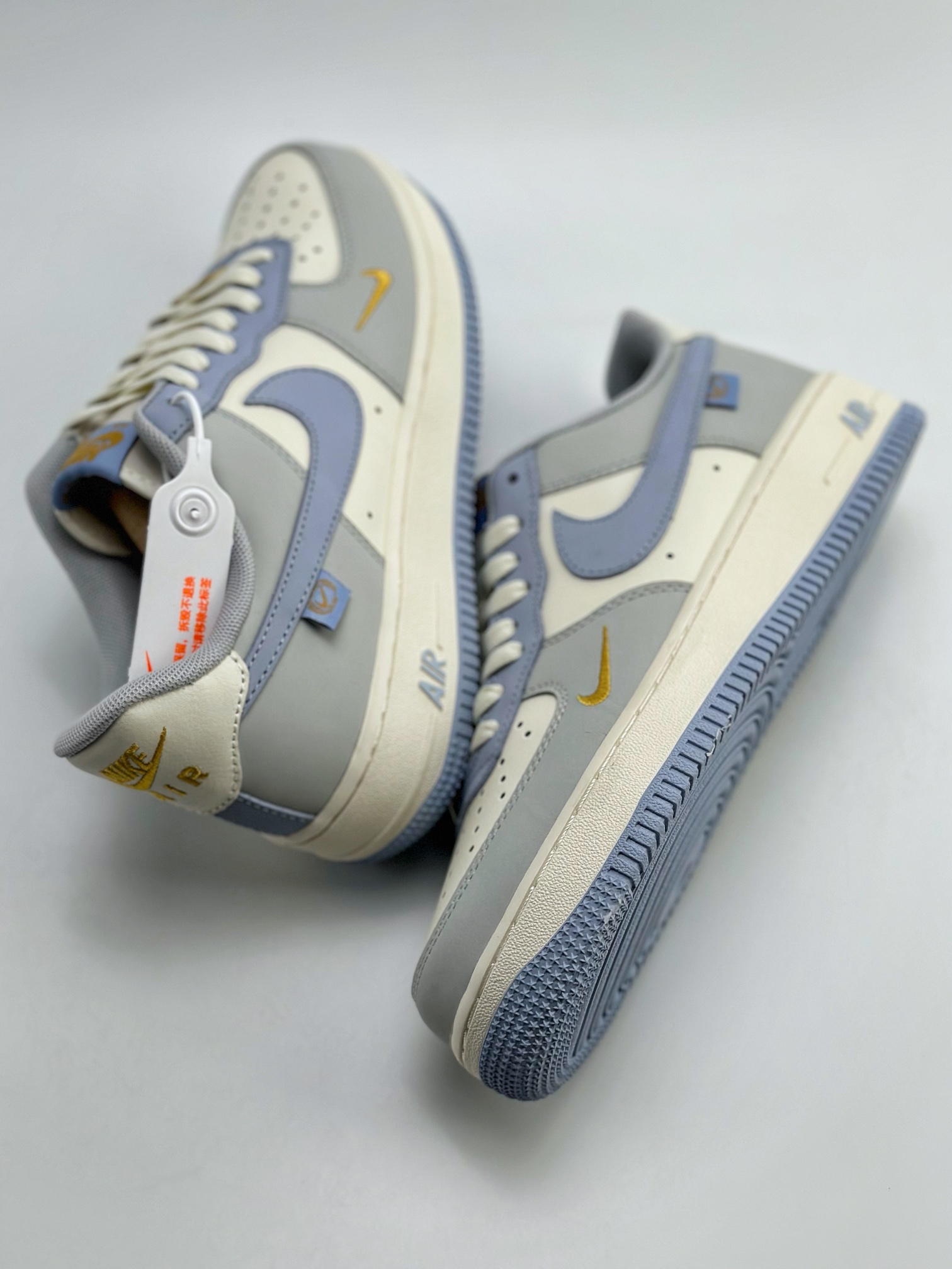 240 Nike Air Force 1 Low 07 拼接白蓝灰 DB3301-117