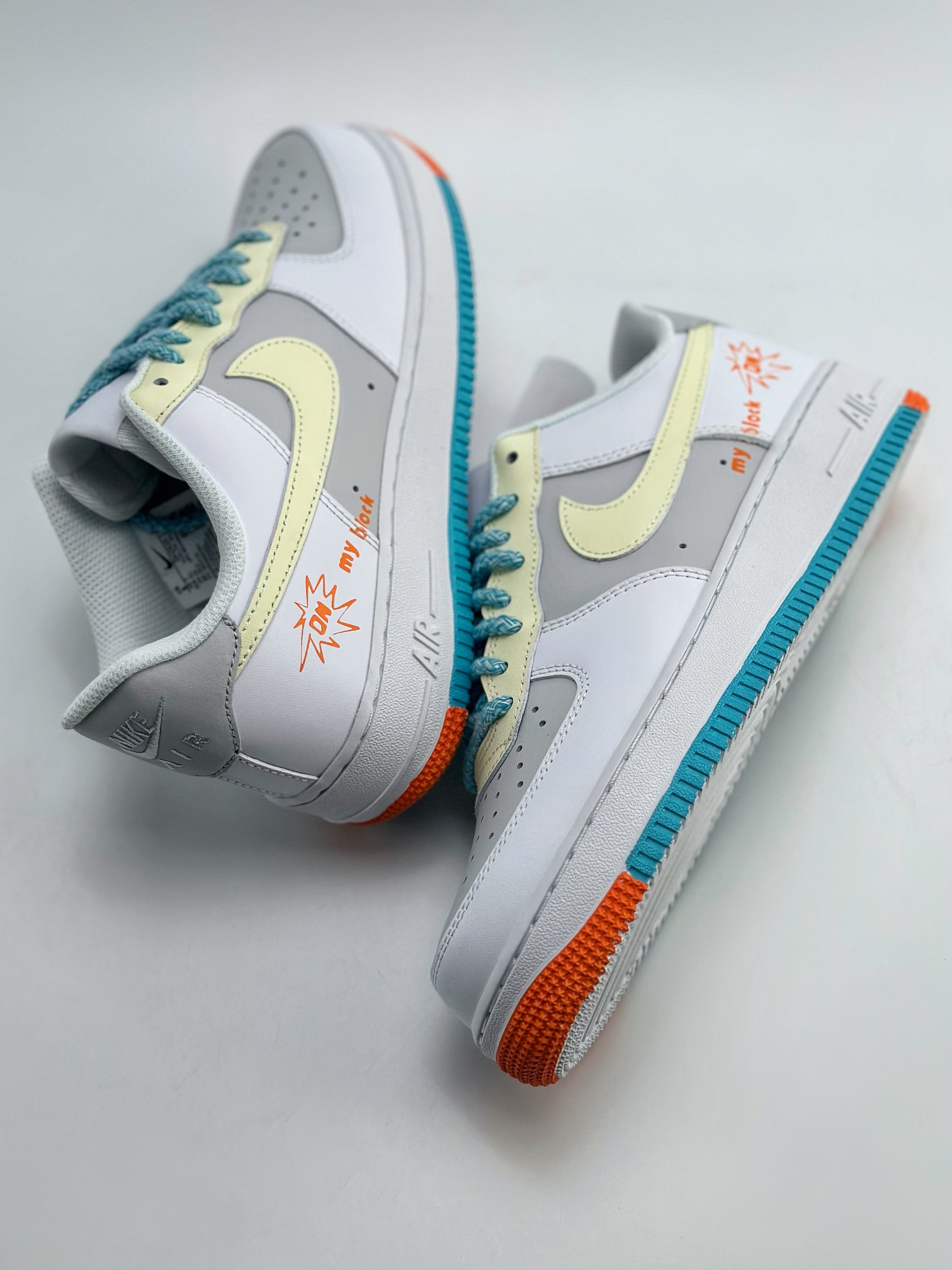 200 Nike Air Force 1 Low 07 811制造 街区漫游 白灰蓝 DH2920-111