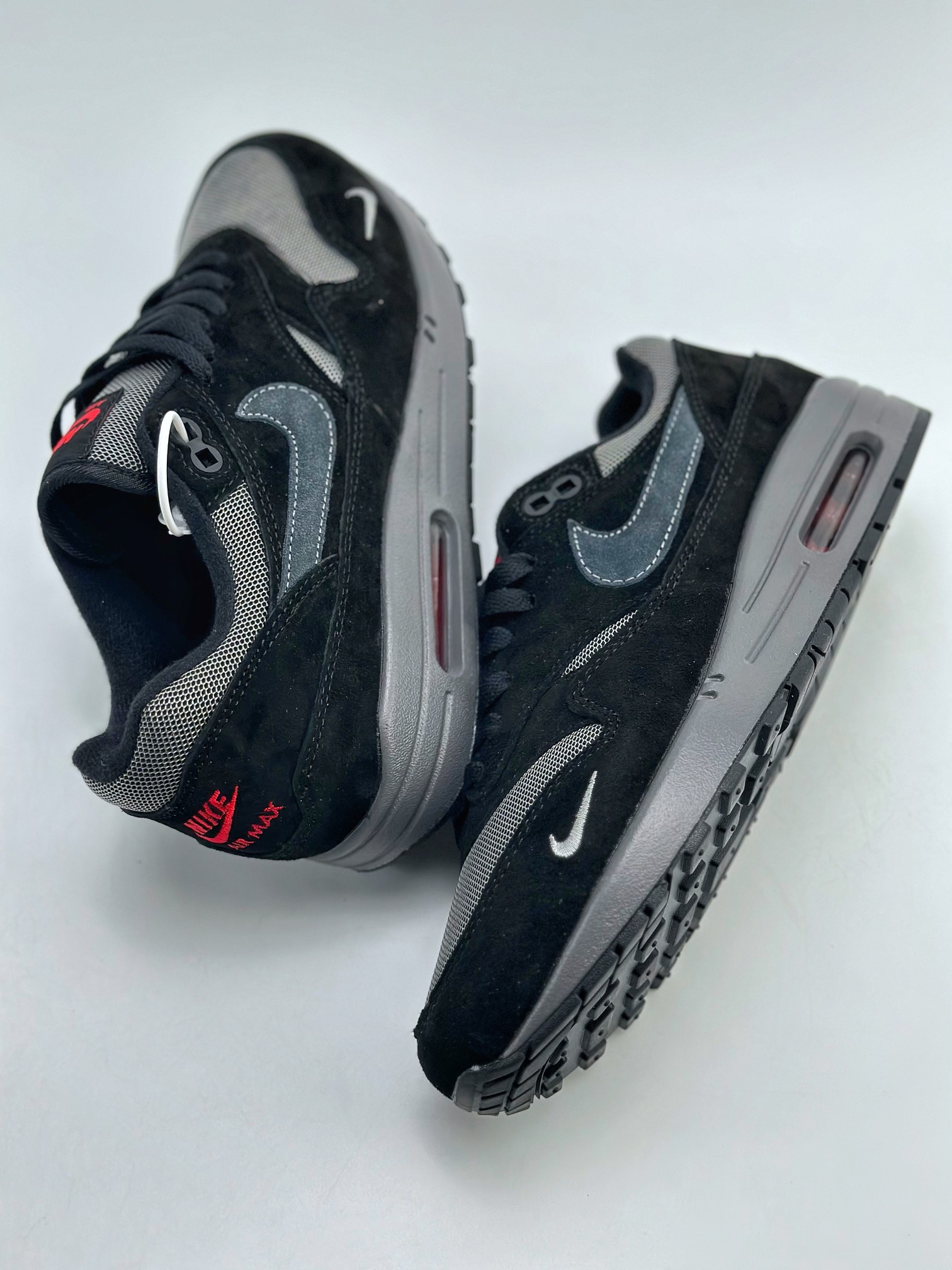 240 Nike Air Max 1 黑灰麂皮 复古休闲跑步鞋 FV6910-001