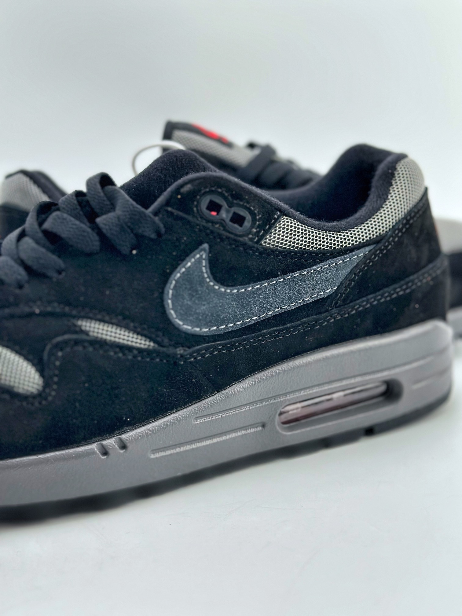 240 Nike Air Max 1 黑灰麂皮 复古休闲跑步鞋 FV6910-001