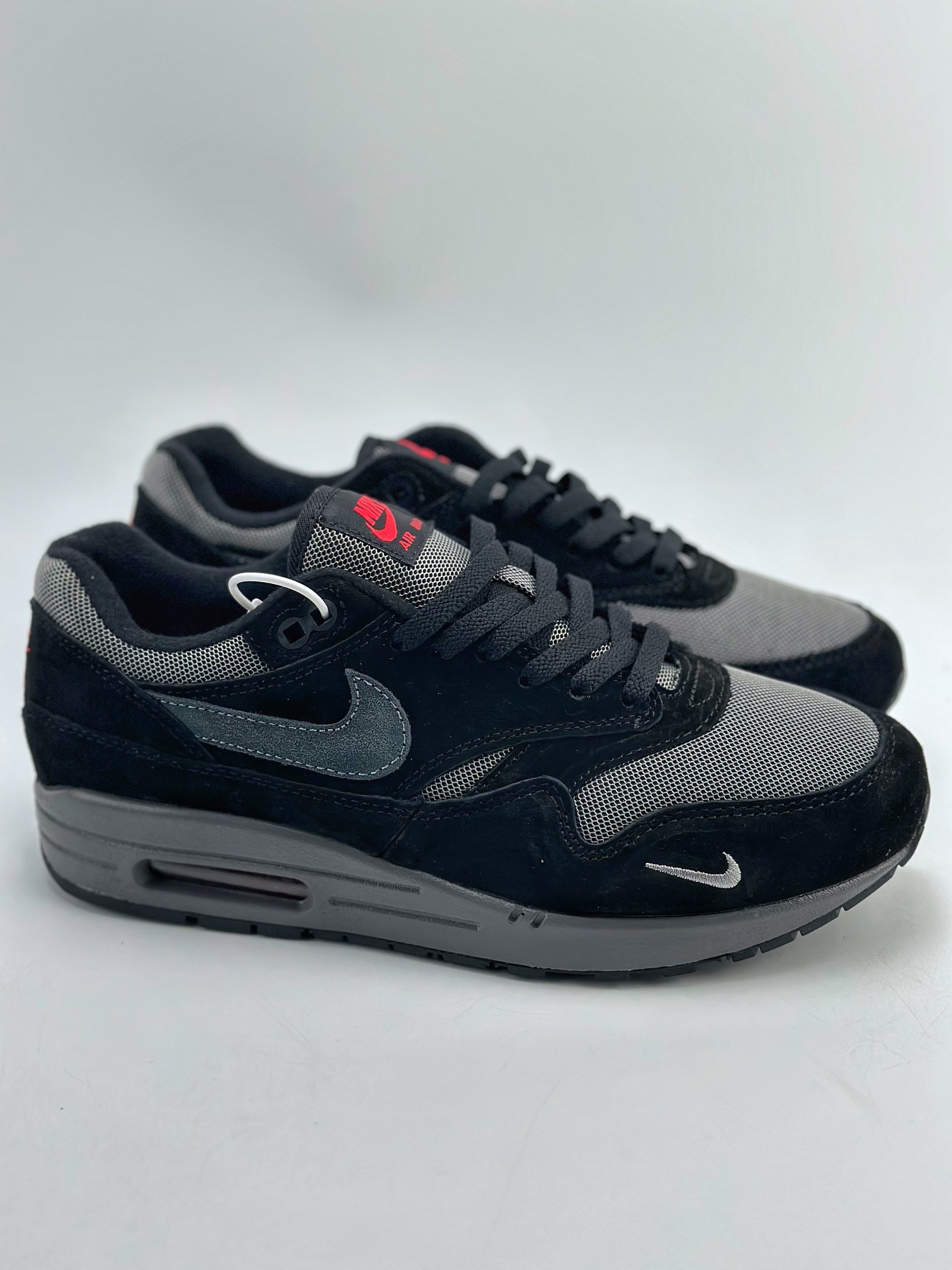 240 Nike Air Max 1 黑灰麂皮 复古休闲跑步鞋 FV6910-001