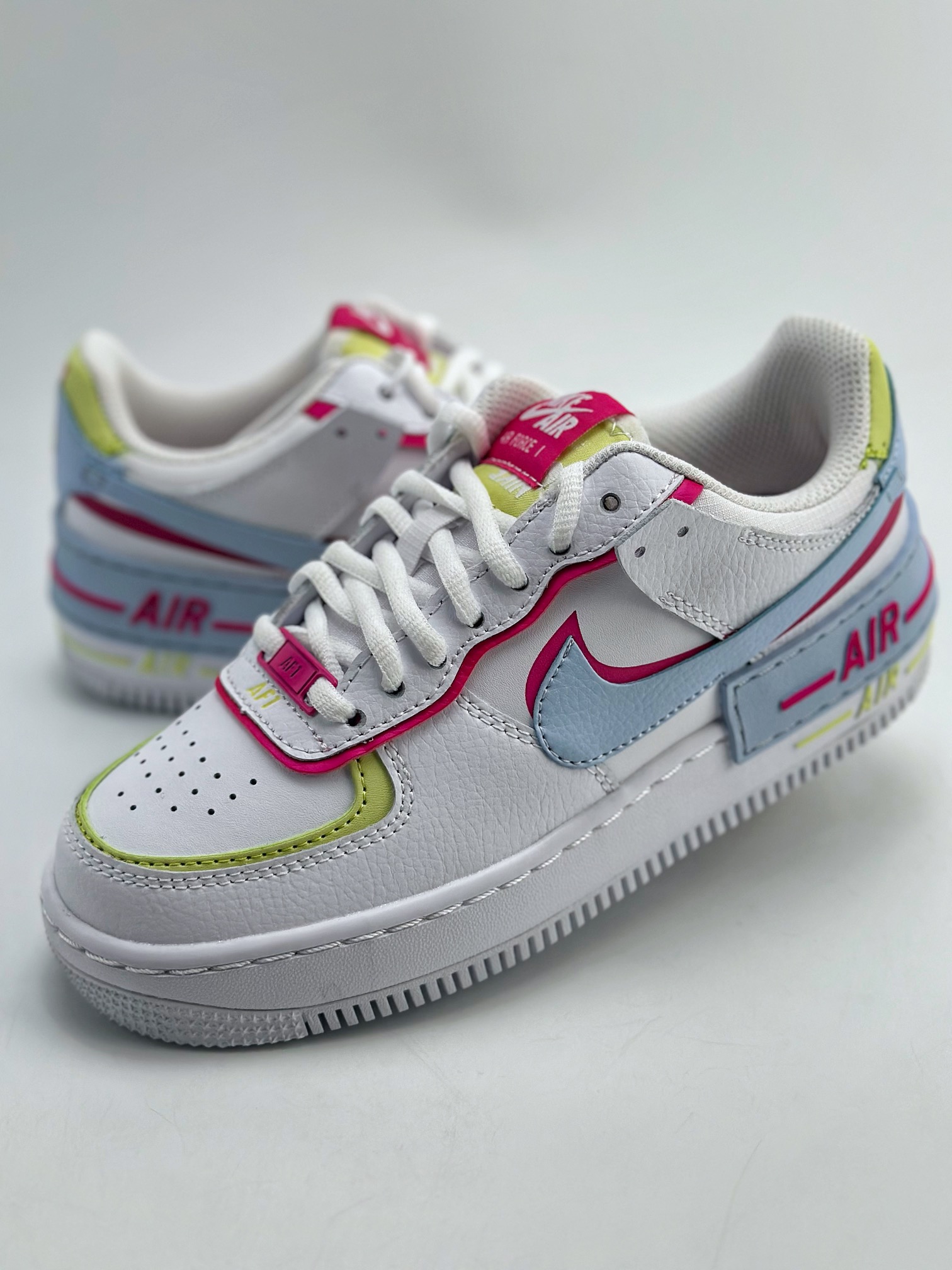 200 Nike Air Force 1 Low 07 Shadow 白红蓝马卡龙 FQ8885-100