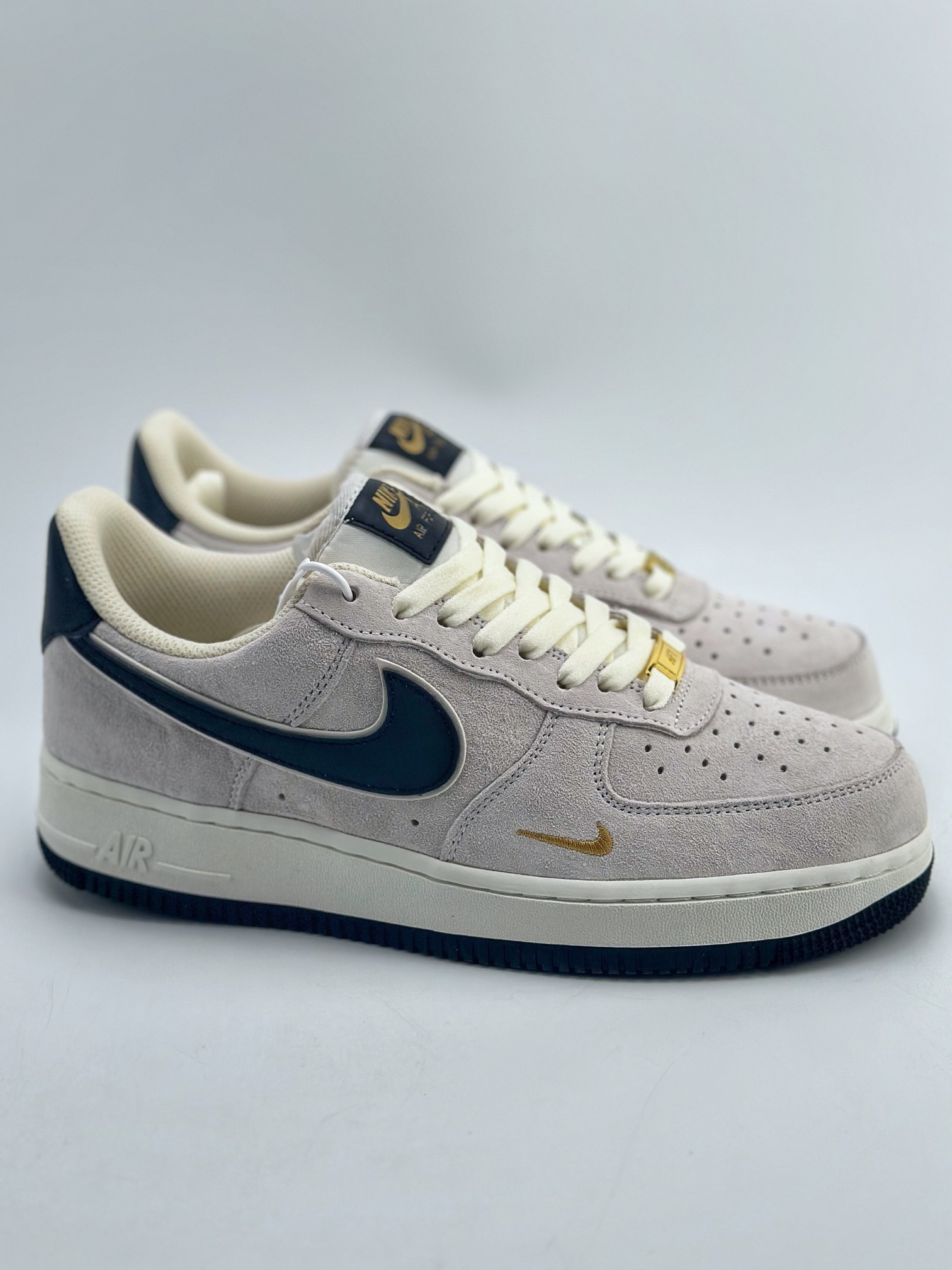 Nike Air Force 1 Low 07 Suede Gray White Black KK5636-810