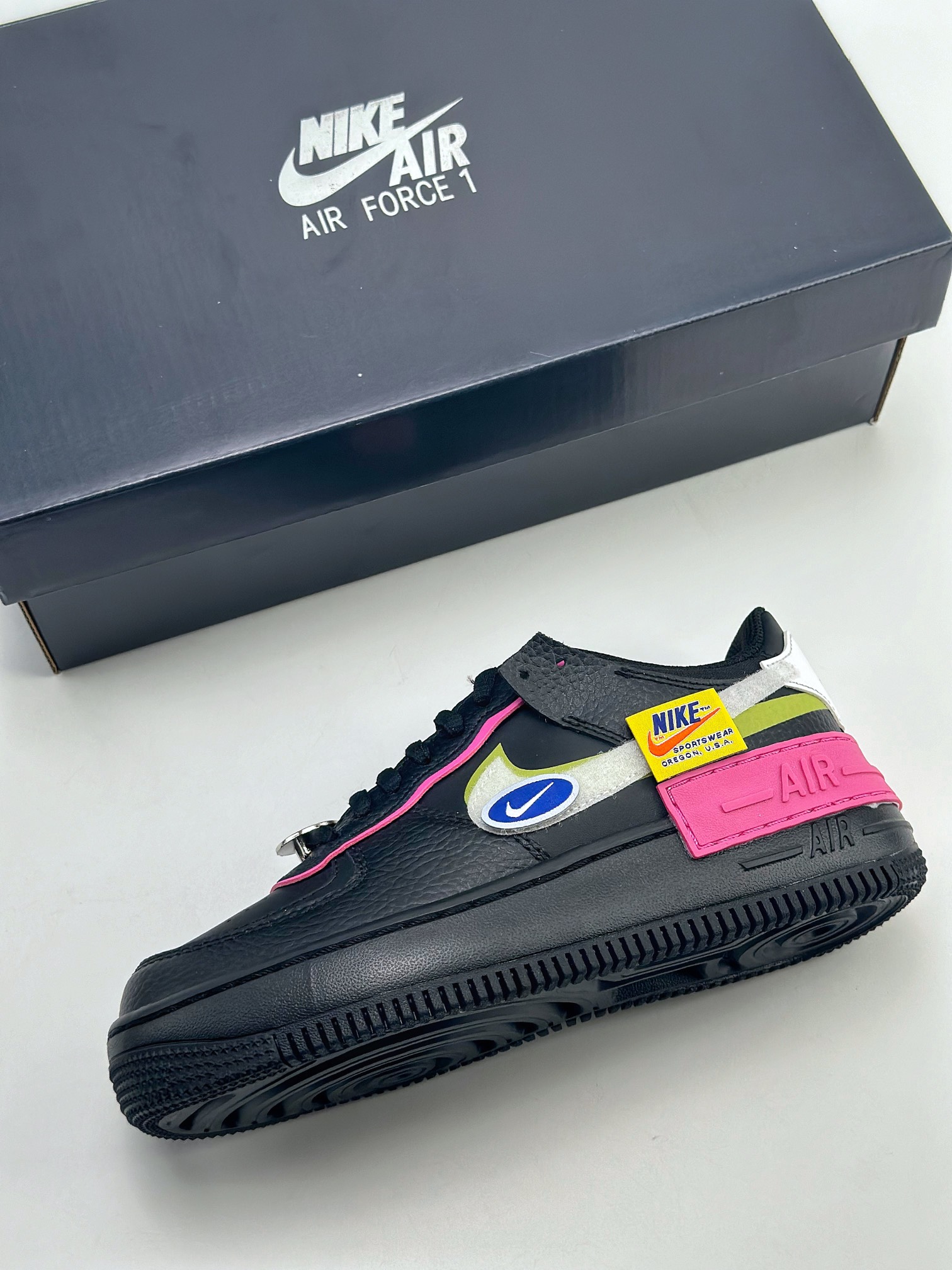 Nike Air Force 1 Low 07 Shadow Black Pink Macaron CU4743-001