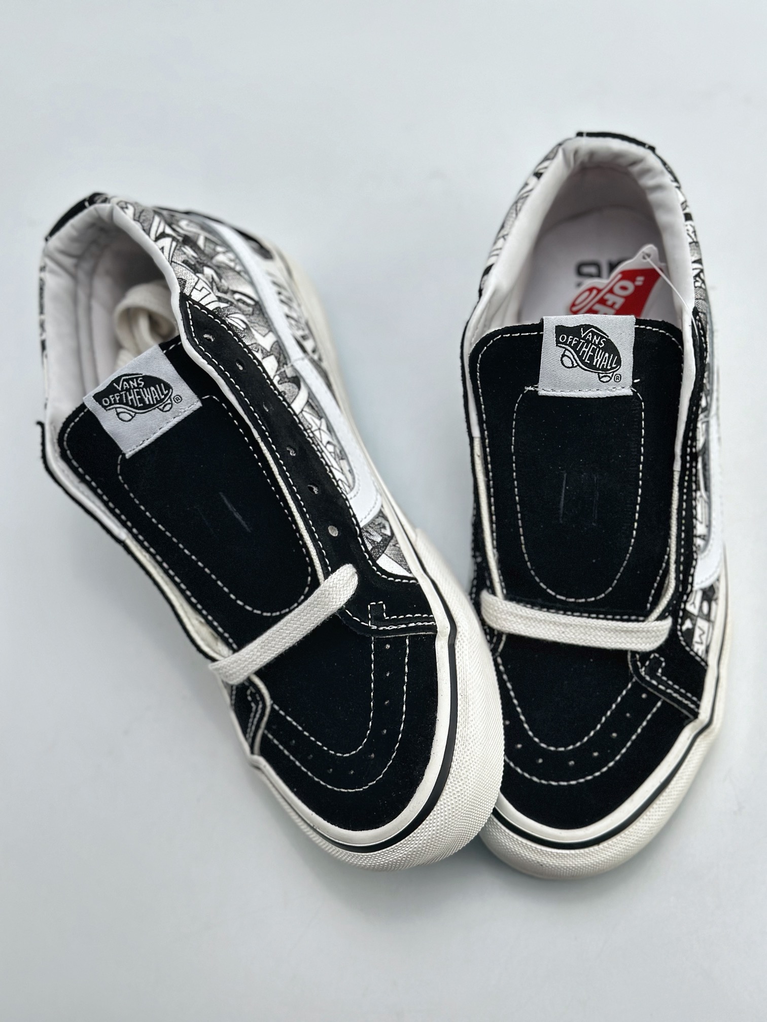 150 Vans Sk8-Mid SNS黑白涂鸦中帮