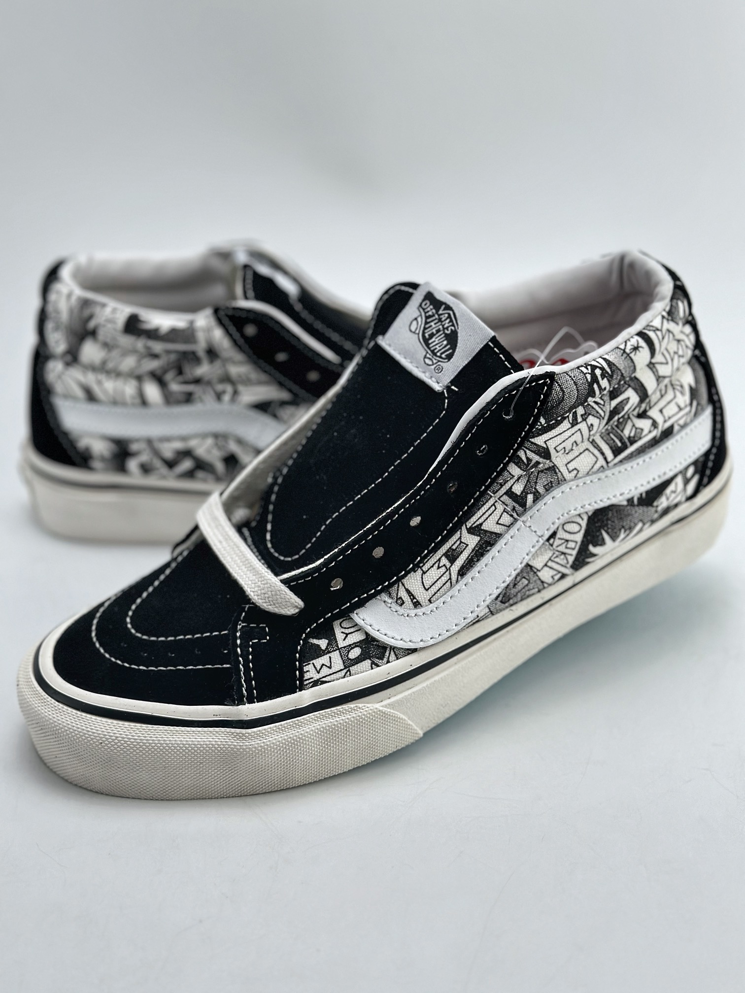 150 Vans Sk8-Mid SNS黑白涂鸦中帮