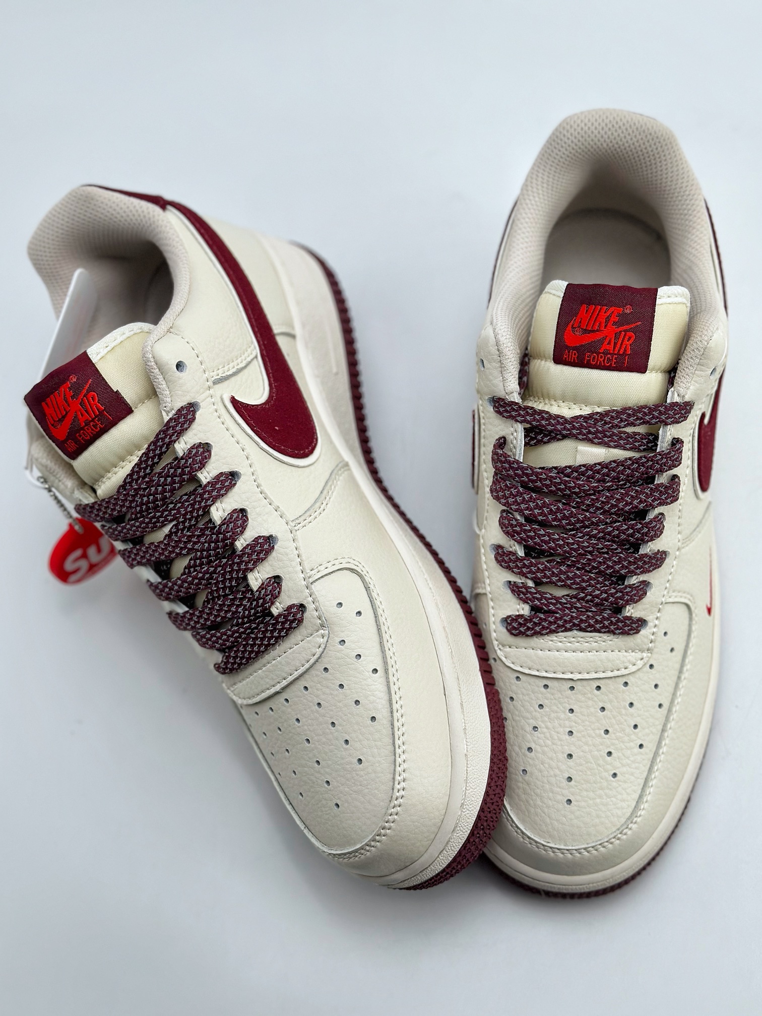 Nike Air Force 1 Low 07 x Superme Beige Red HD9888-002