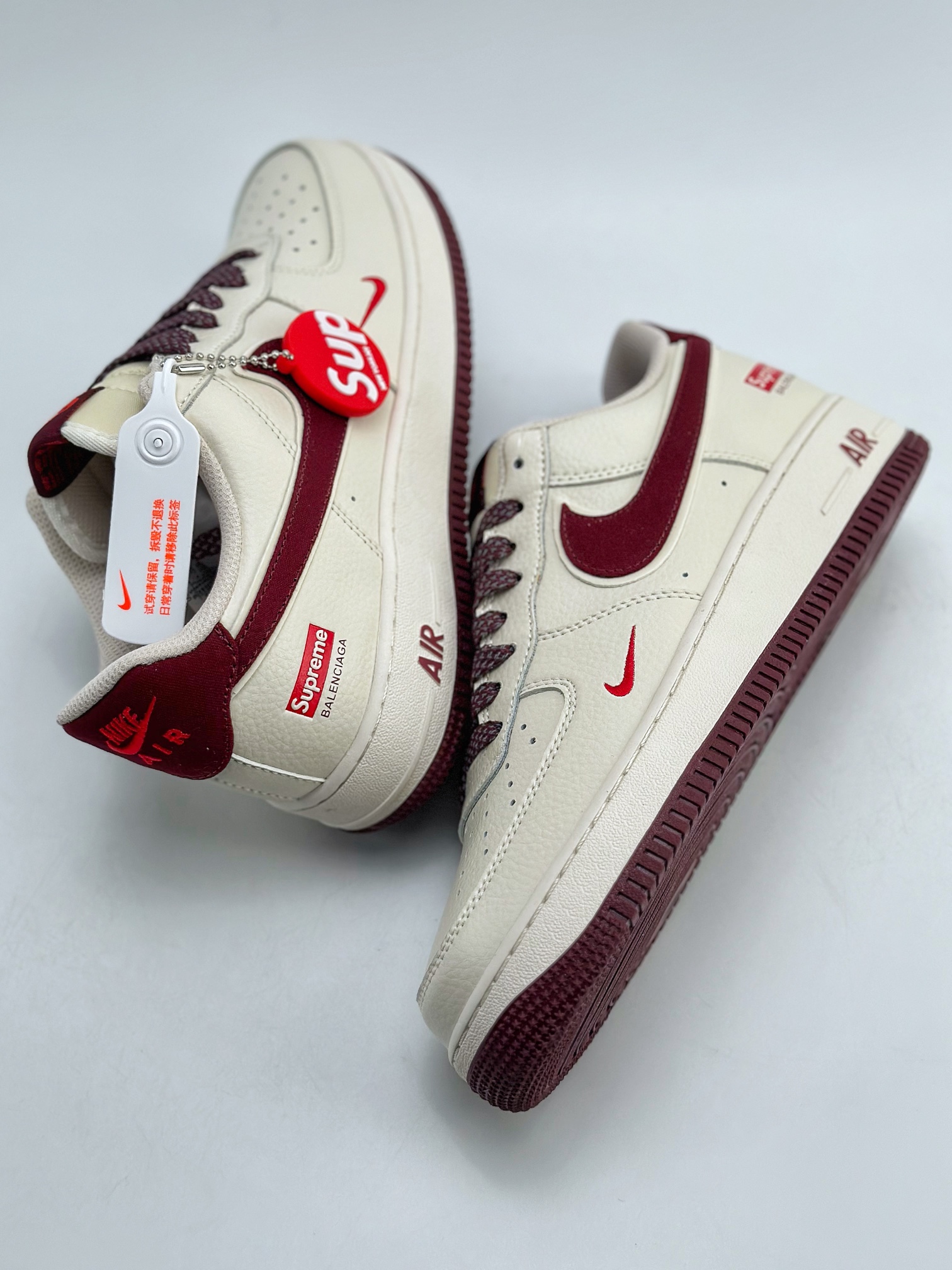 Nike Air Force 1 Low 07 x Superme Beige Red HD9888-002