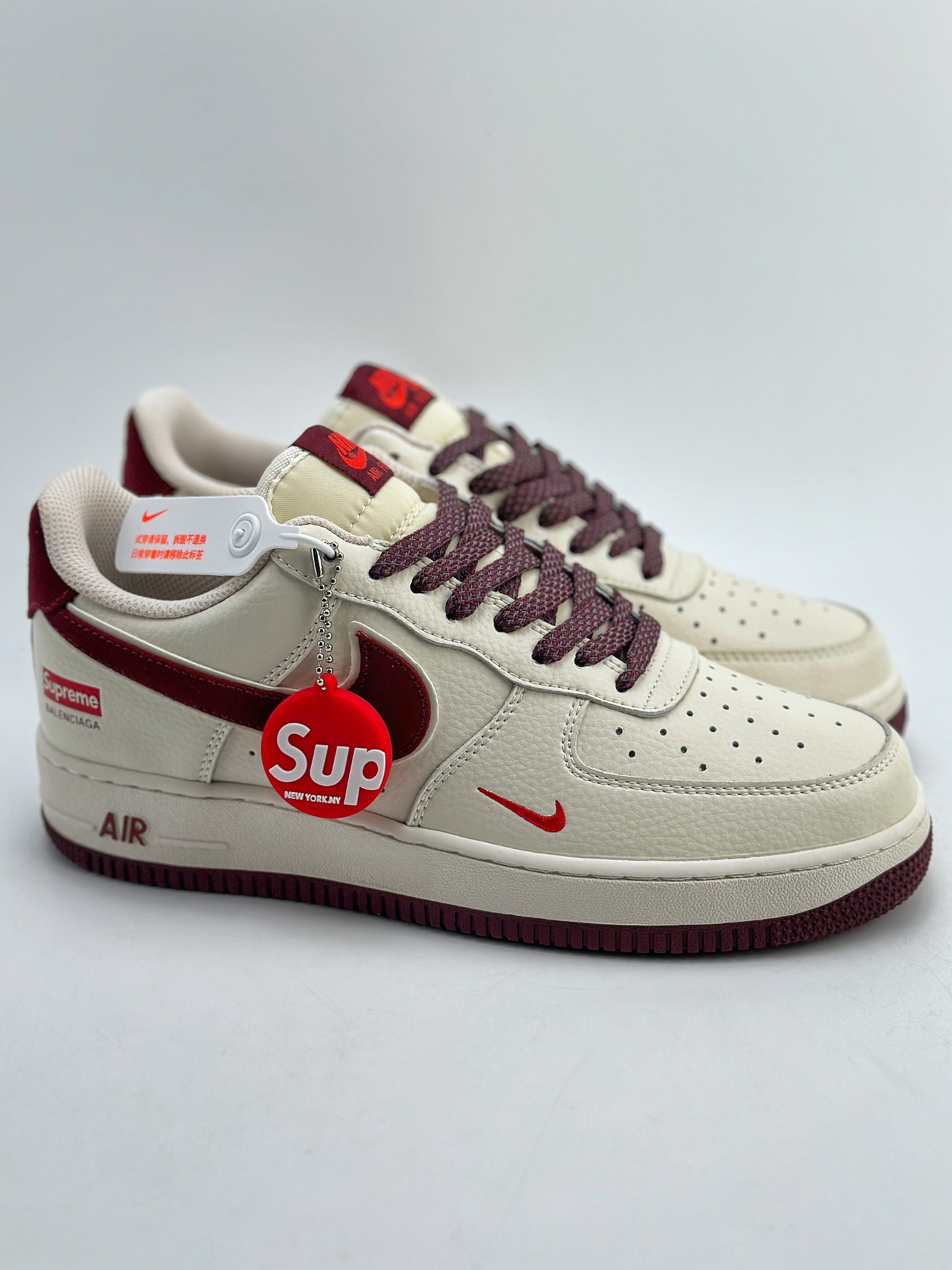 Nike Air Force 1 Low 07 x Superme Beige Red HD9888-002