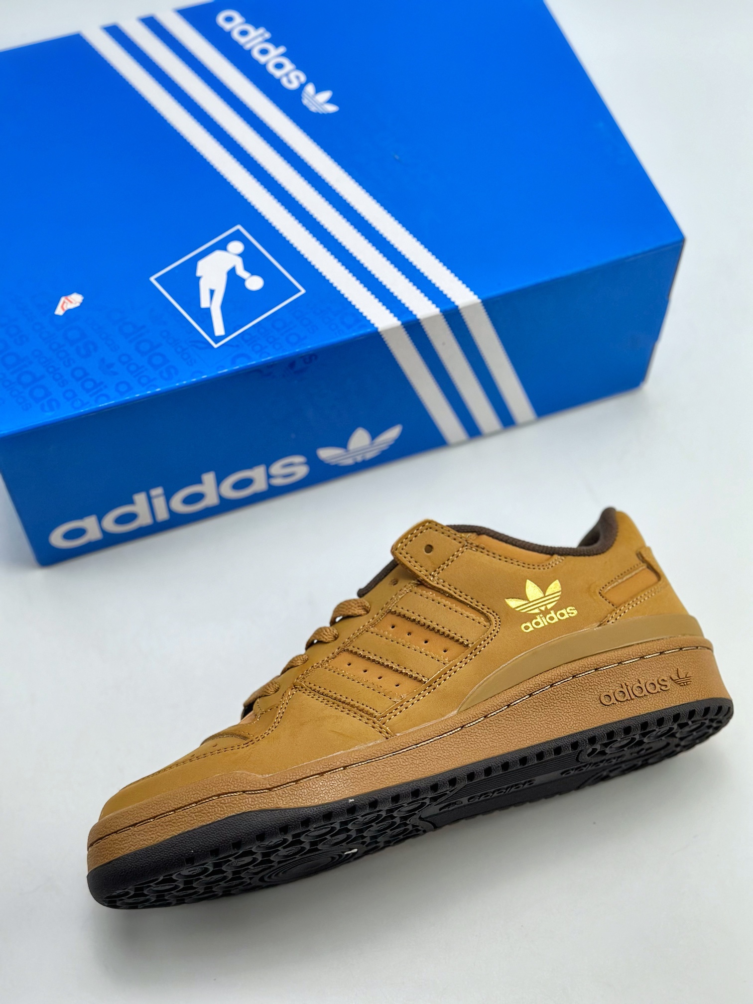 Overseas channel version original box original label Adidas Forum Low CL clover low-top classic Velcro retro sneakers ID09896