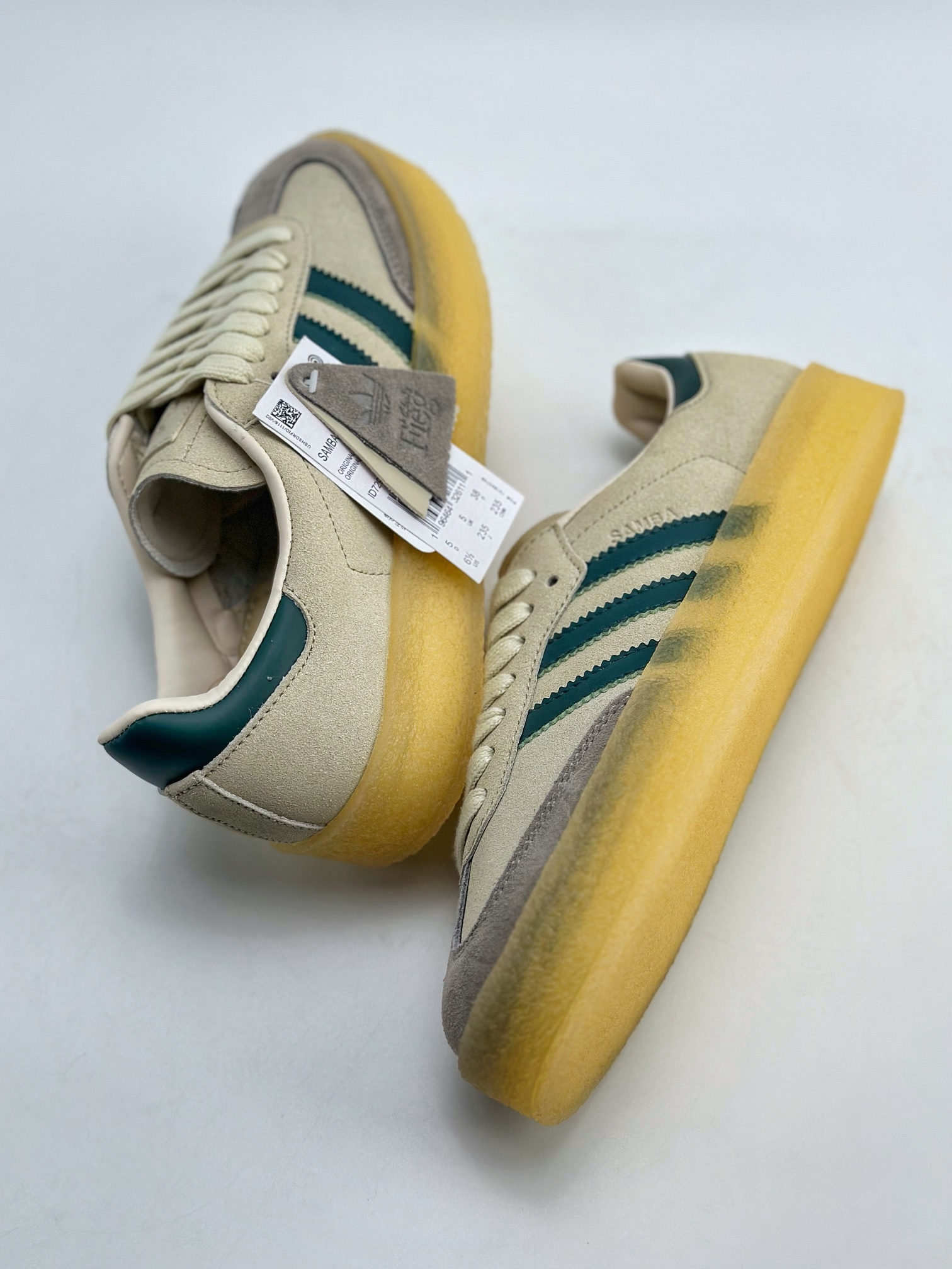 160 KITH x Clarks x Adidas Originals 8th Street Samba "Savannah"桑巴舞板鞋 ID7297