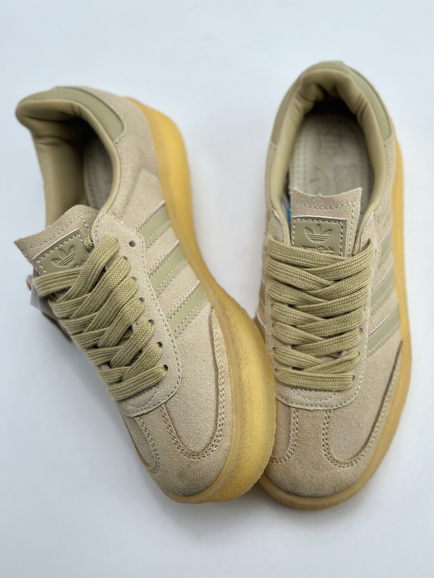 KITH x Clarks x Adidas Originals 8th Street Samba ”Savannah” Samba Sneakers ID7298