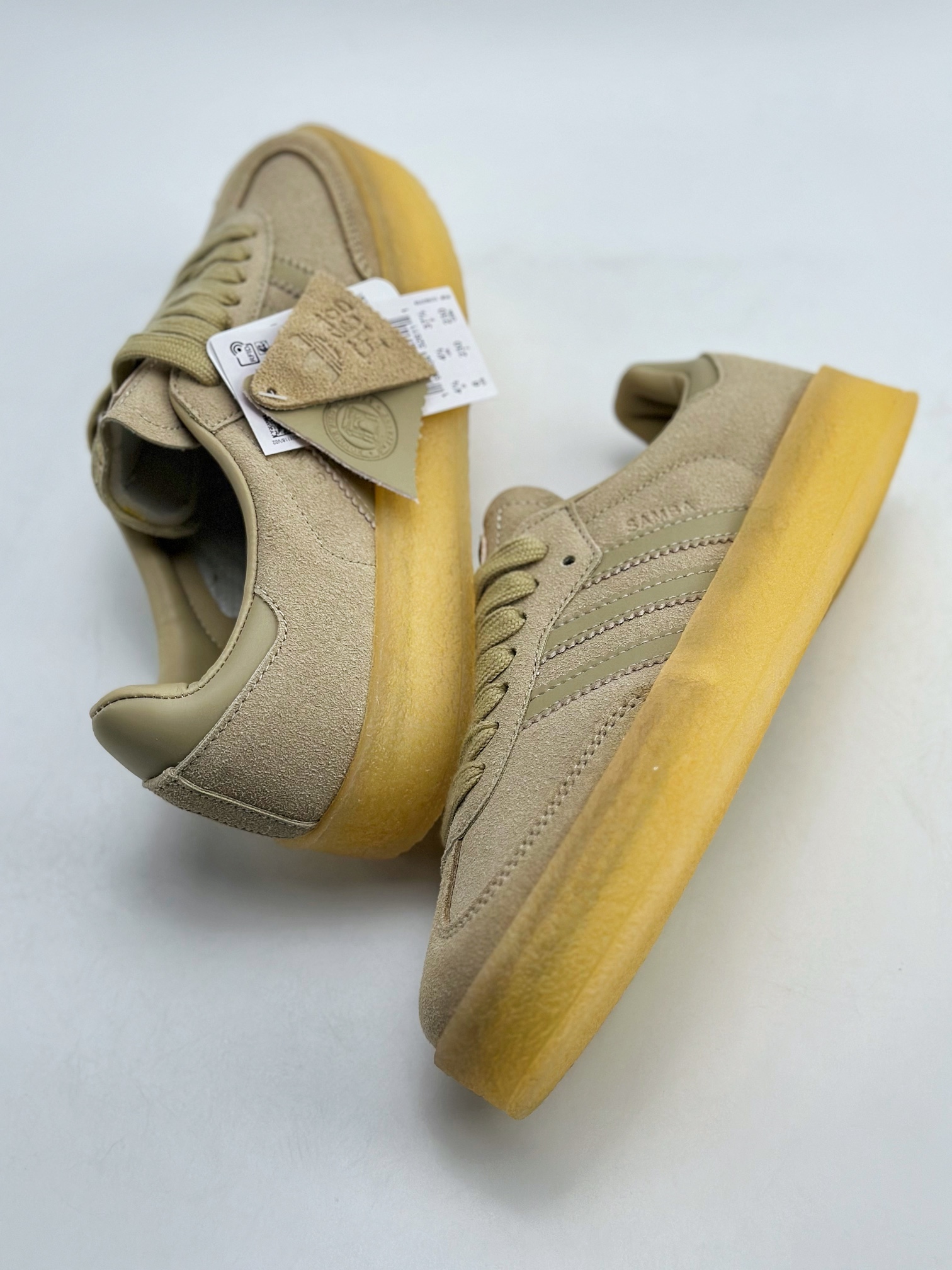 KITH x Clarks x Adidas Originals 8th Street Samba ”Savannah” Samba Sneakers ID7298