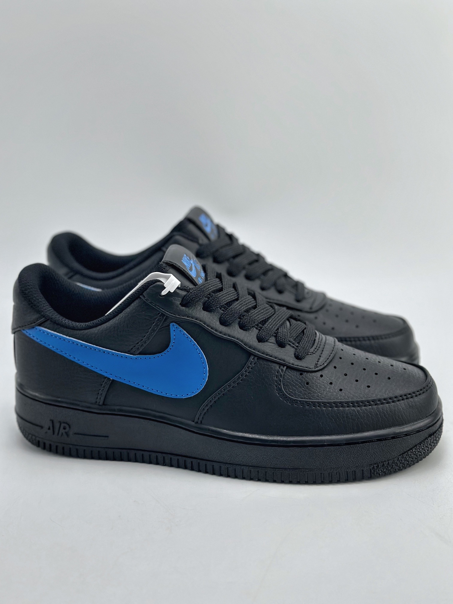 Nike Air Force 1 Low 07 Black and Blue Swoosh CI9553-021