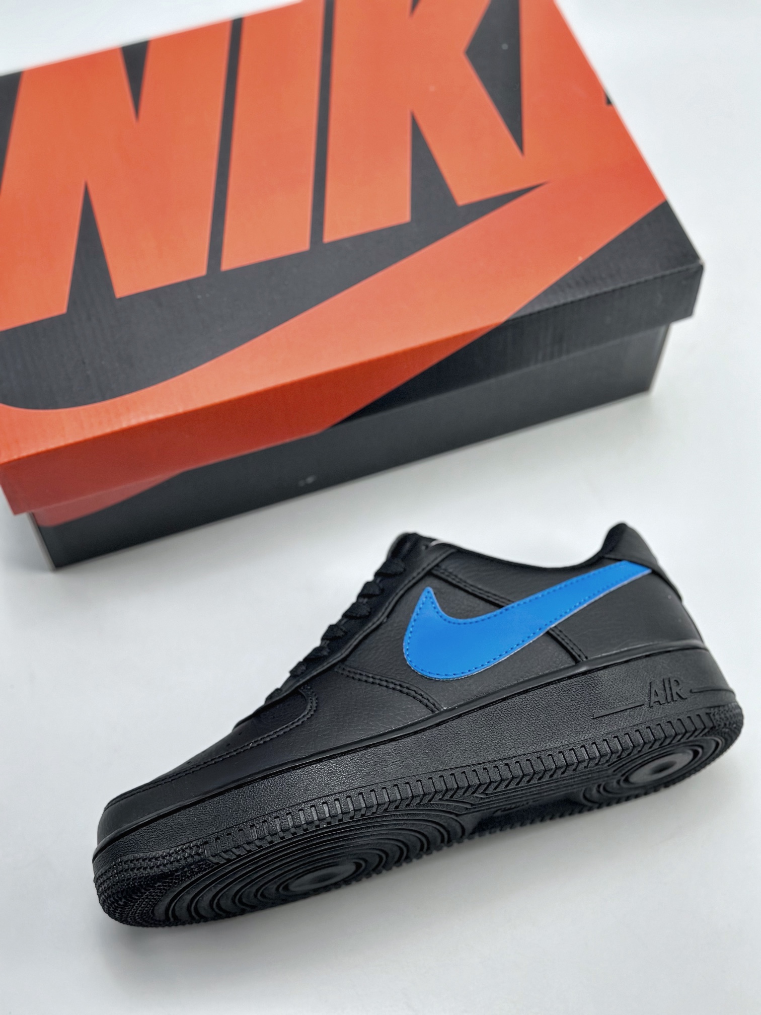 Nike Air Force 1 Low 07 Black and Blue Swoosh CI9553-021