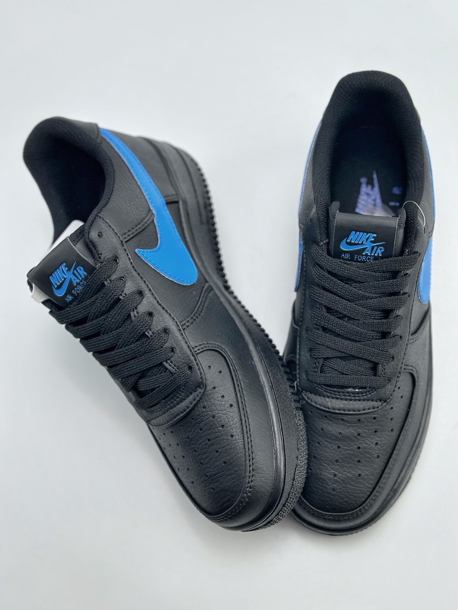 Nike Air Force 1 Low 07 Black and Blue Swoosh CI9553-021