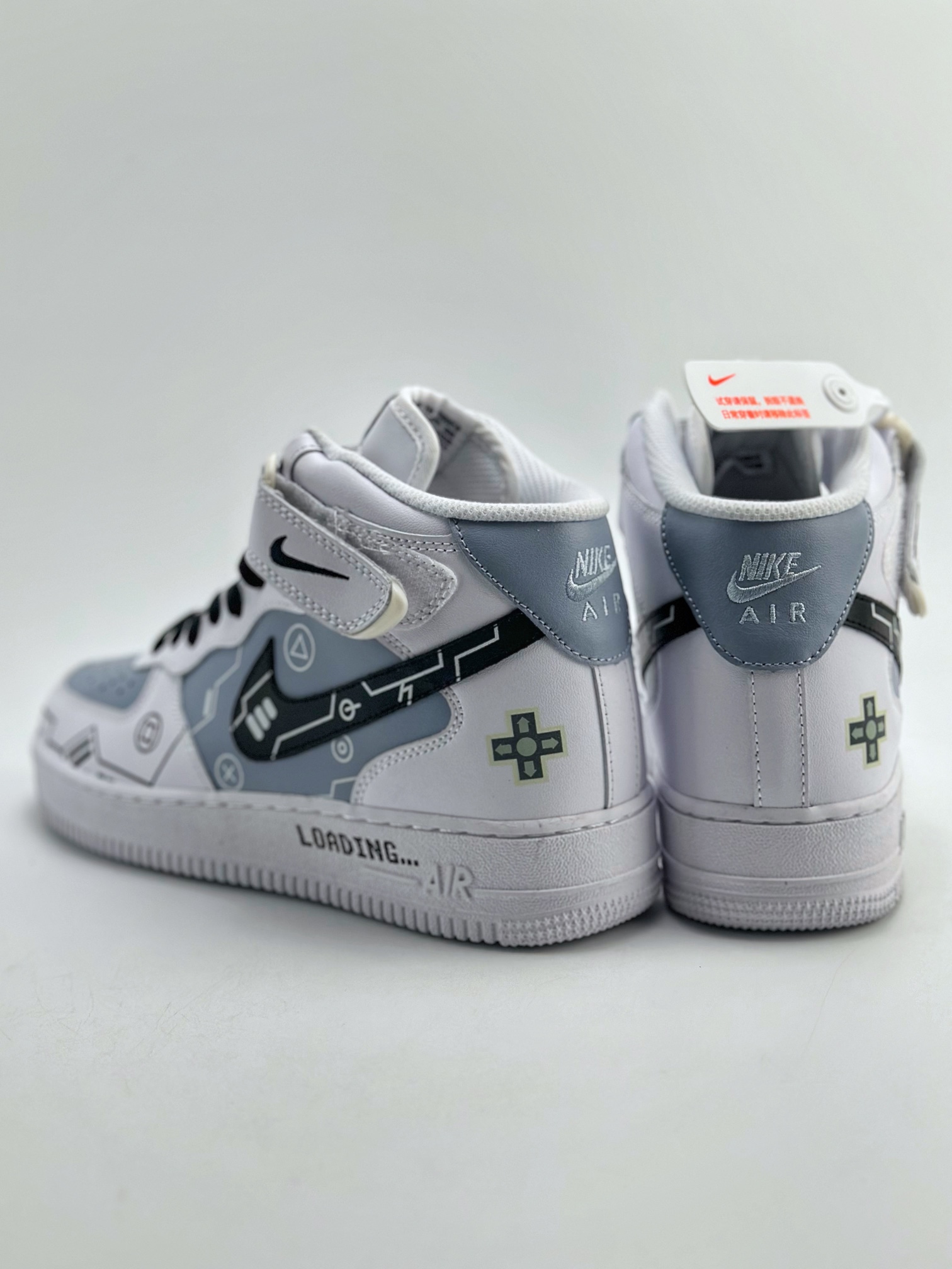 280 Nike Air Force 1 Mid 07 黑白灰电玩涂鸦 CW2288-115