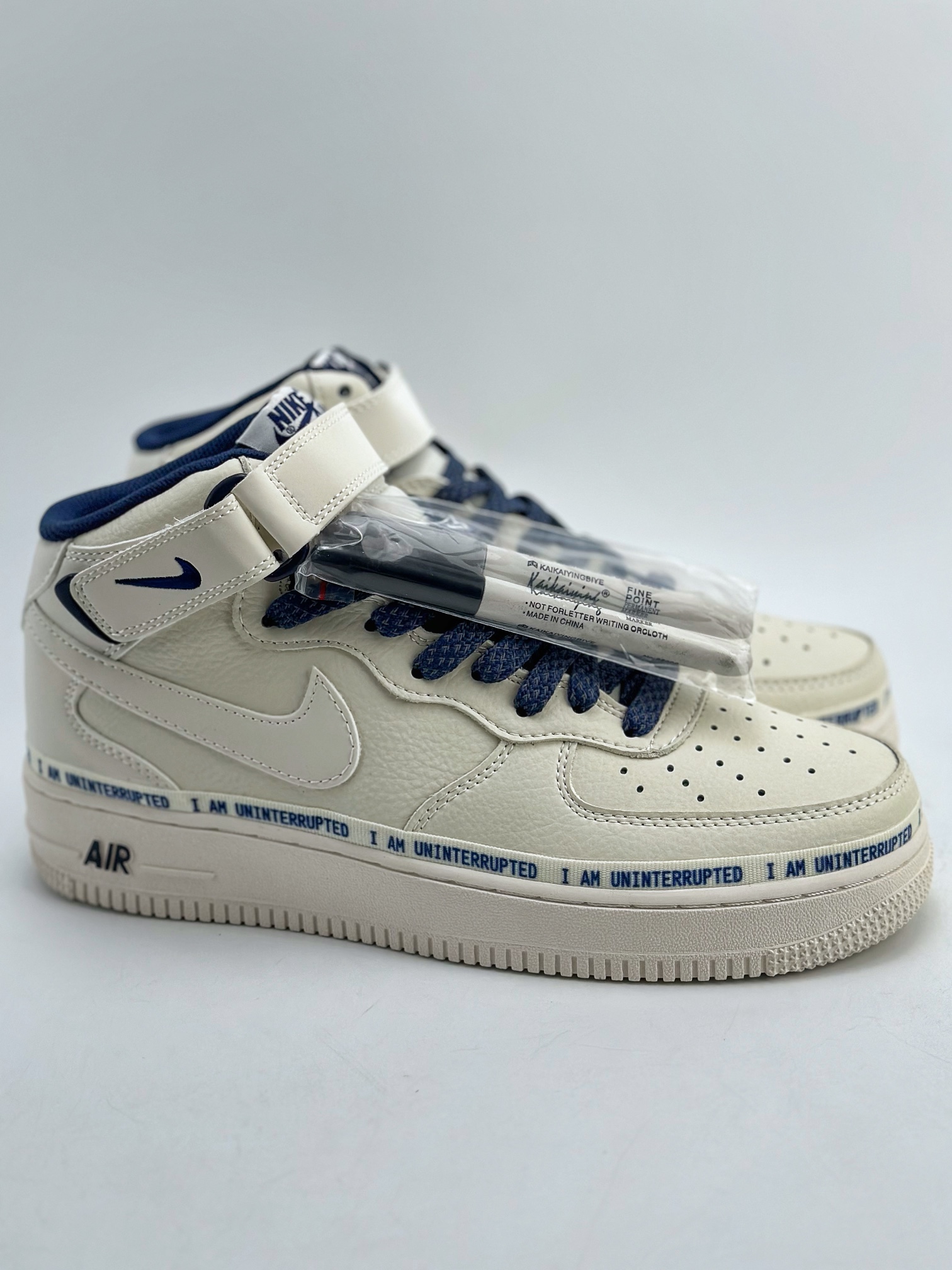 Nike Air Force 1 Mid 07 x Uninterrupted ”MORE THAN” 米深蓝中帮 NU8802-303