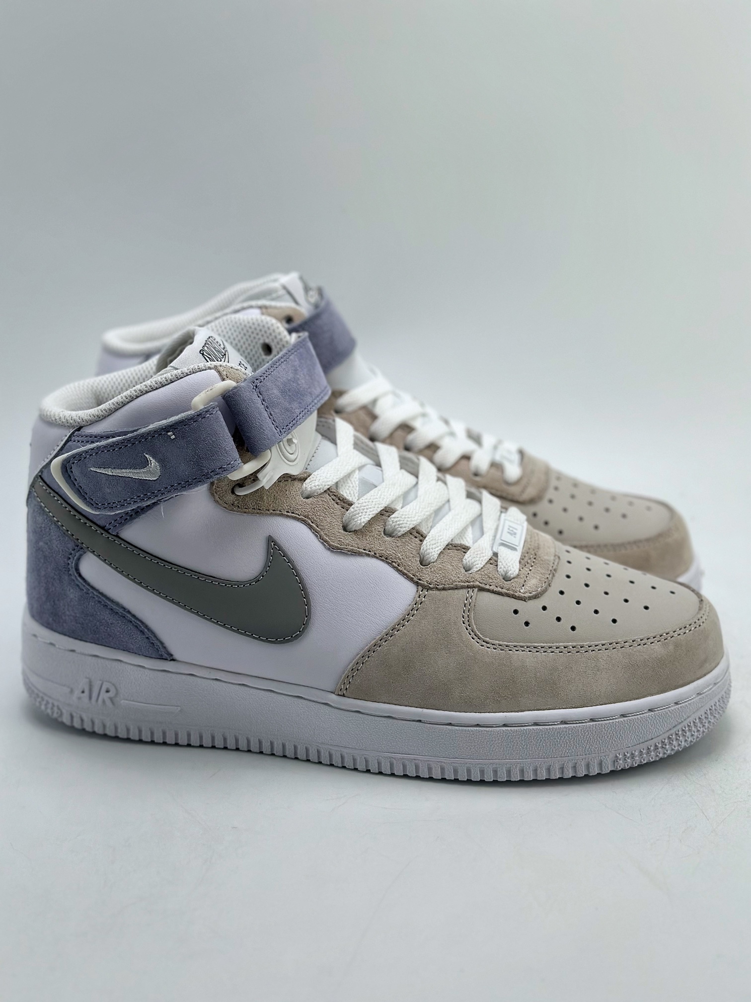 Nike Air Force 1 Mid 07 Suede Gray White Blue AL6896-557