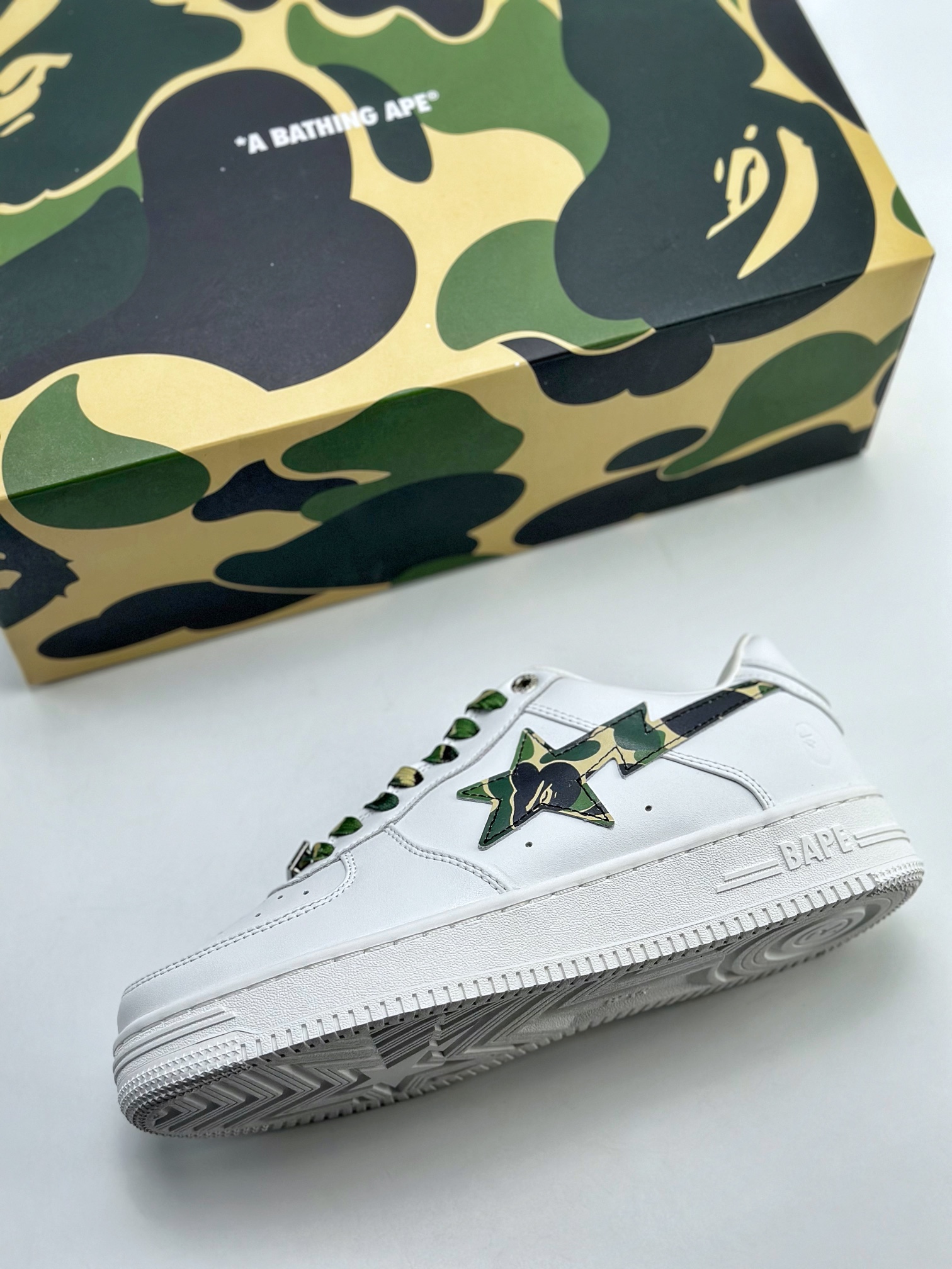 Nike Air Force 1 Low 07 x Bape White Army Green Camouflage 0ZXSHM191045G