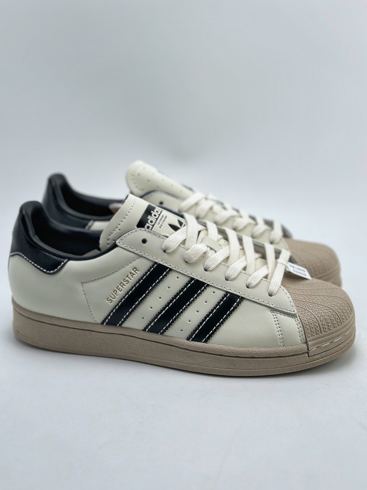 Adidas Originals Superstar Shell Toe Beige Black ID1009