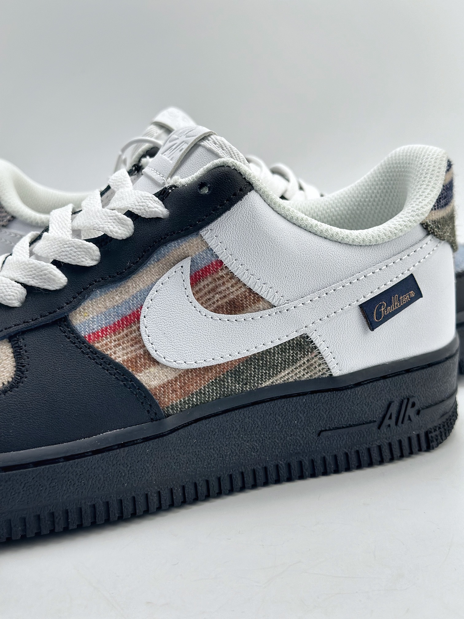 Nike Air Force 1 Low 07 Black and White Splicing Colored Fabric CW1188-678