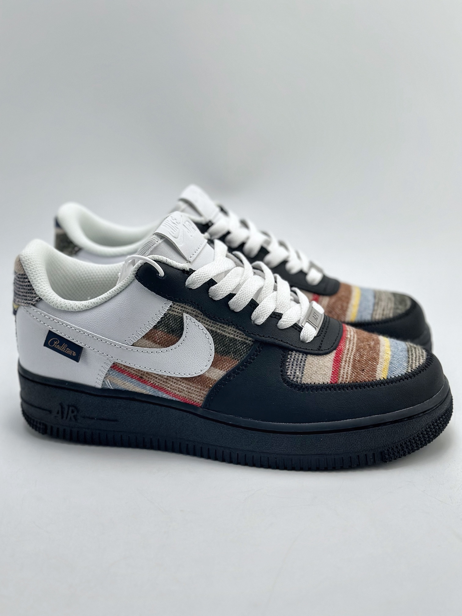 Nike Air Force 1 Low 07 Black and White Splicing Colored Fabric CW1188-678