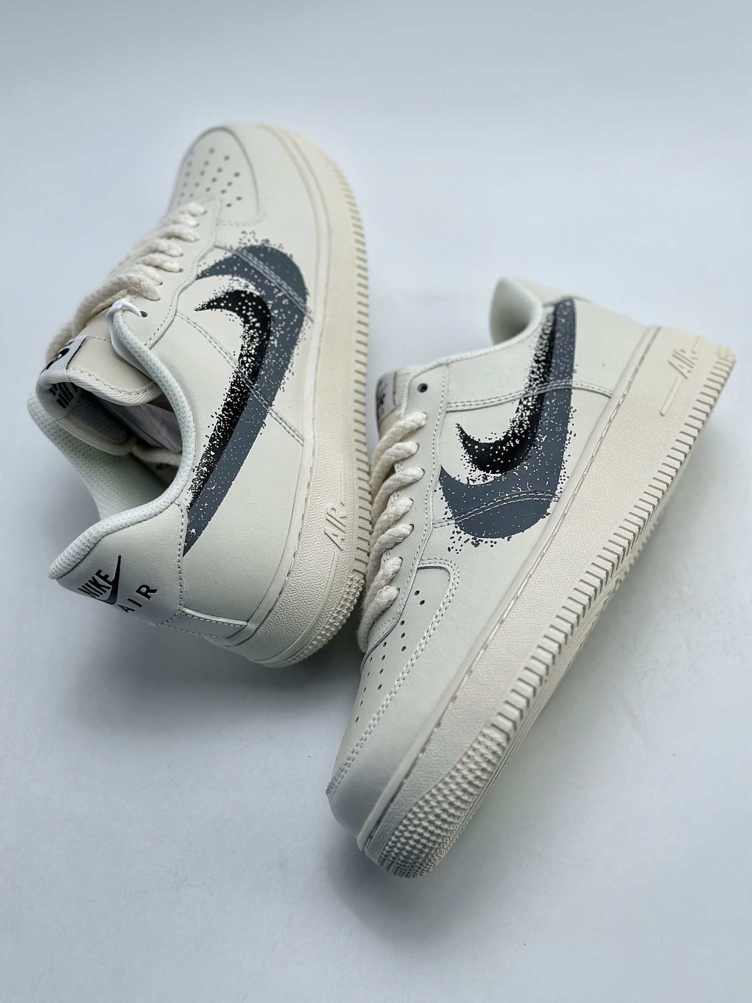 Nike Air Force 1 Low 07 Beige Spray Painted Double Swoosh FD0660-200