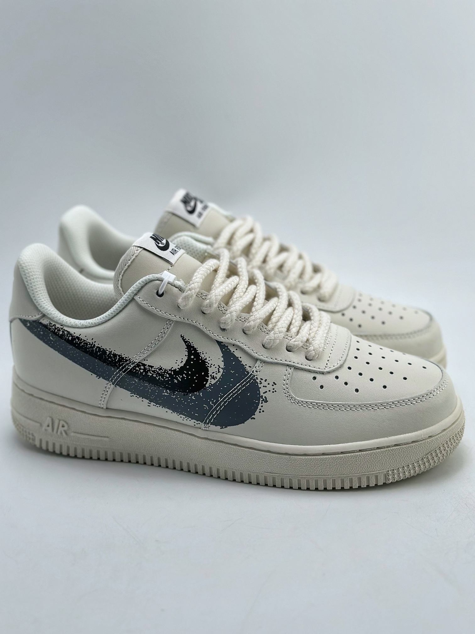 Nike Air Force 1 Low 07 Beige Spray Painted Double Swoosh FD0660-200