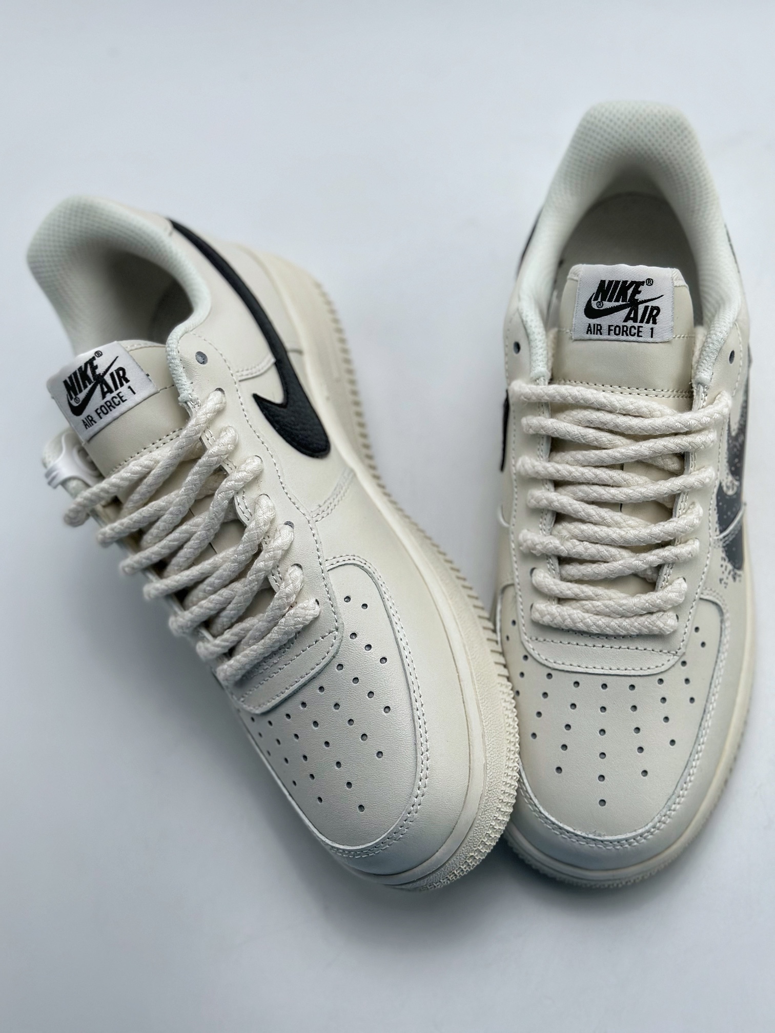 Nike Air Force 1 Low 07 Beige Spray Painted Double Swoosh FD0660-200