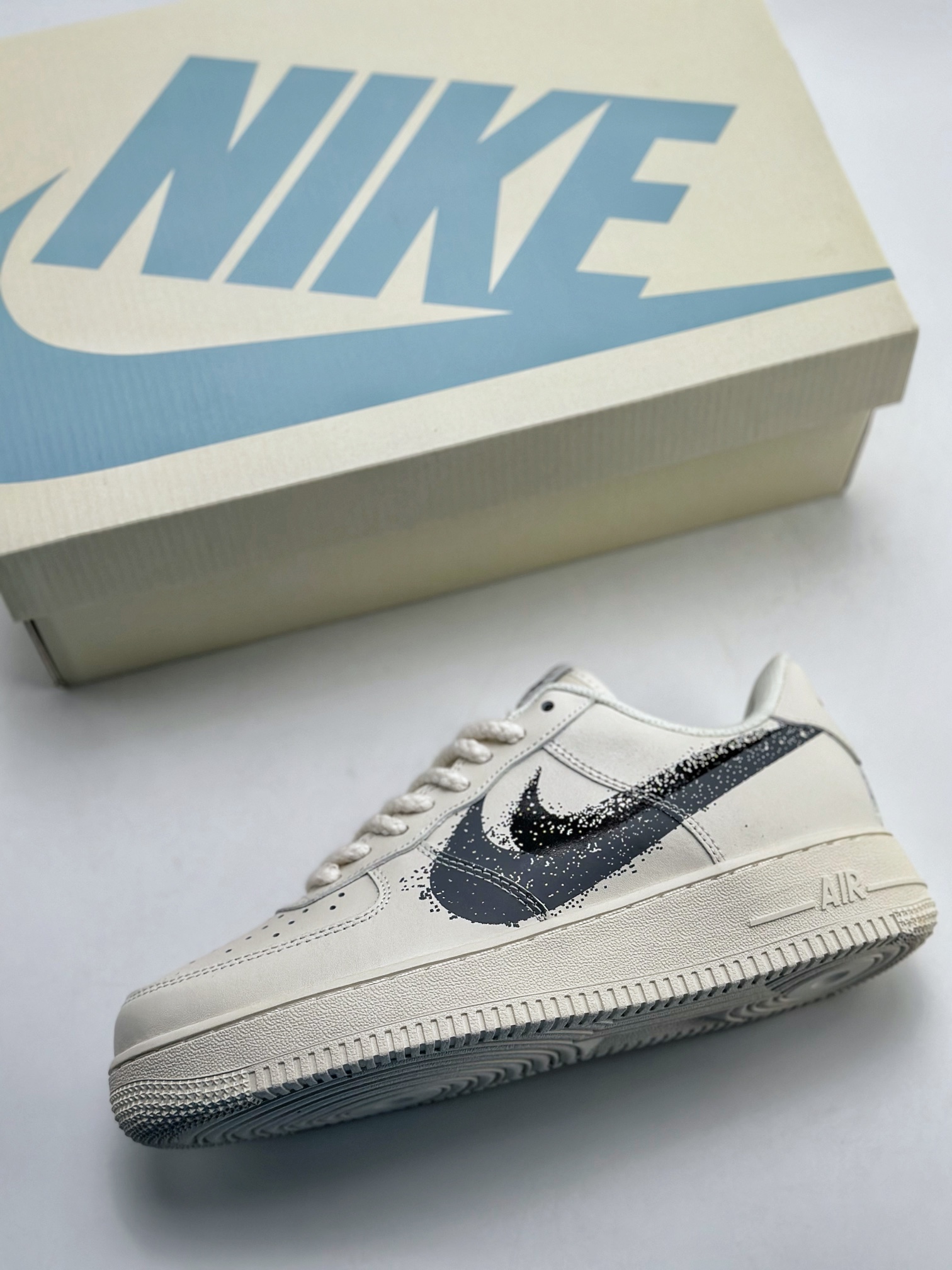 Nike Air Force 1 Low 07 Beige Spray Painted Double Swoosh FD0660-200