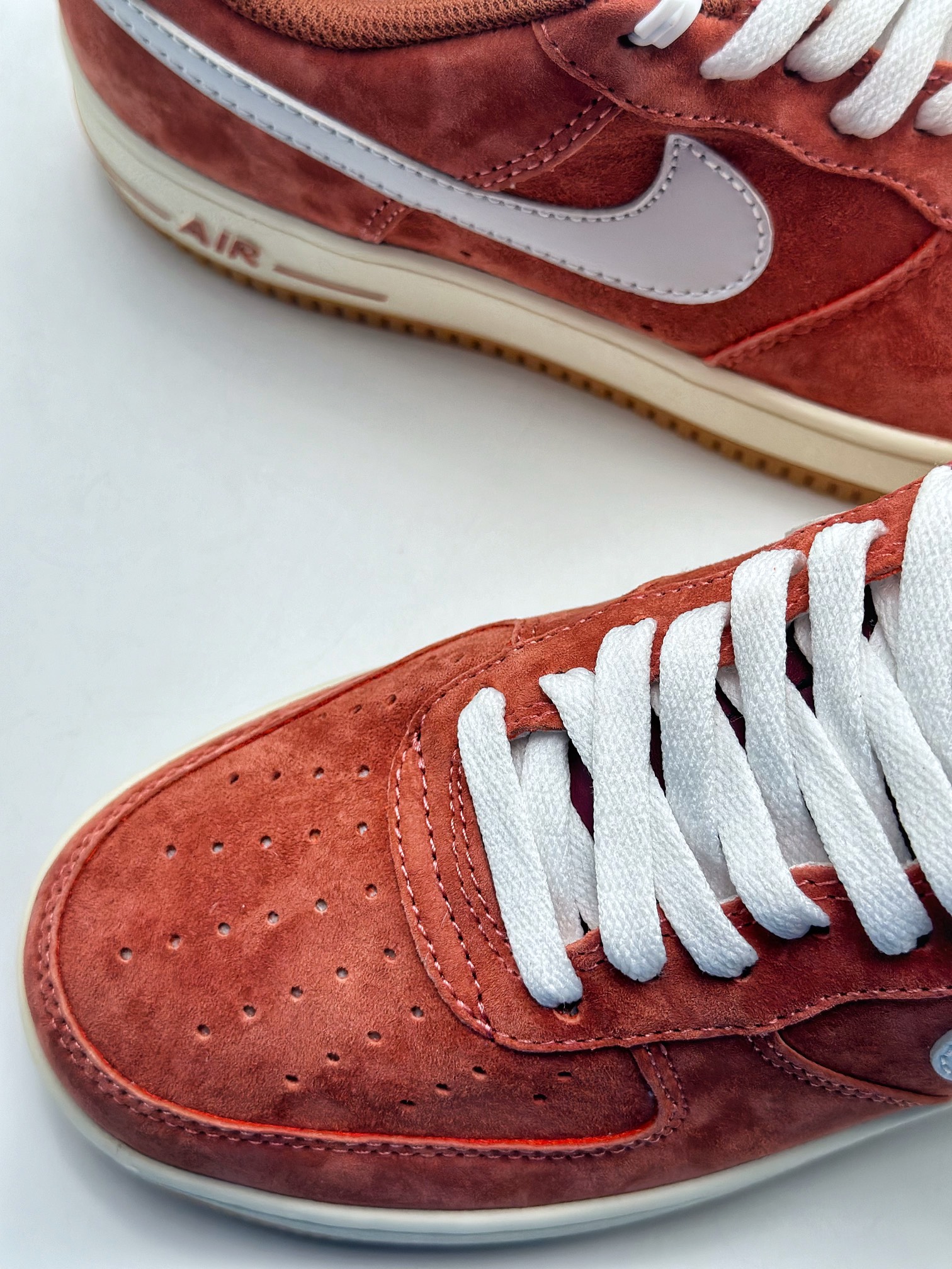 Nike Air Force 1 Low 07 Red Brown Suede AV0383-221