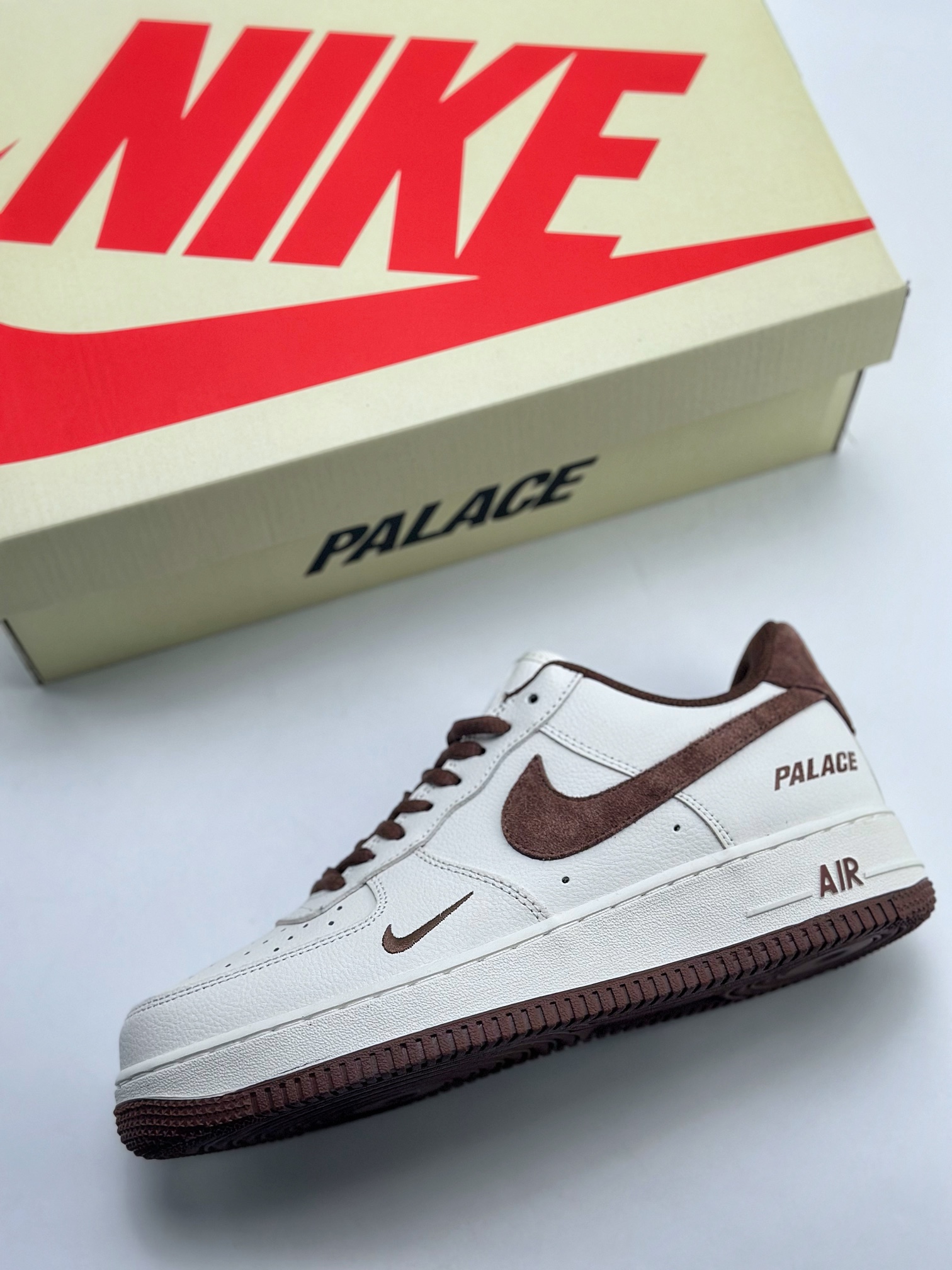 Nike Air Force 1 Low 07 White Brown PALACE Letters PE6818-33