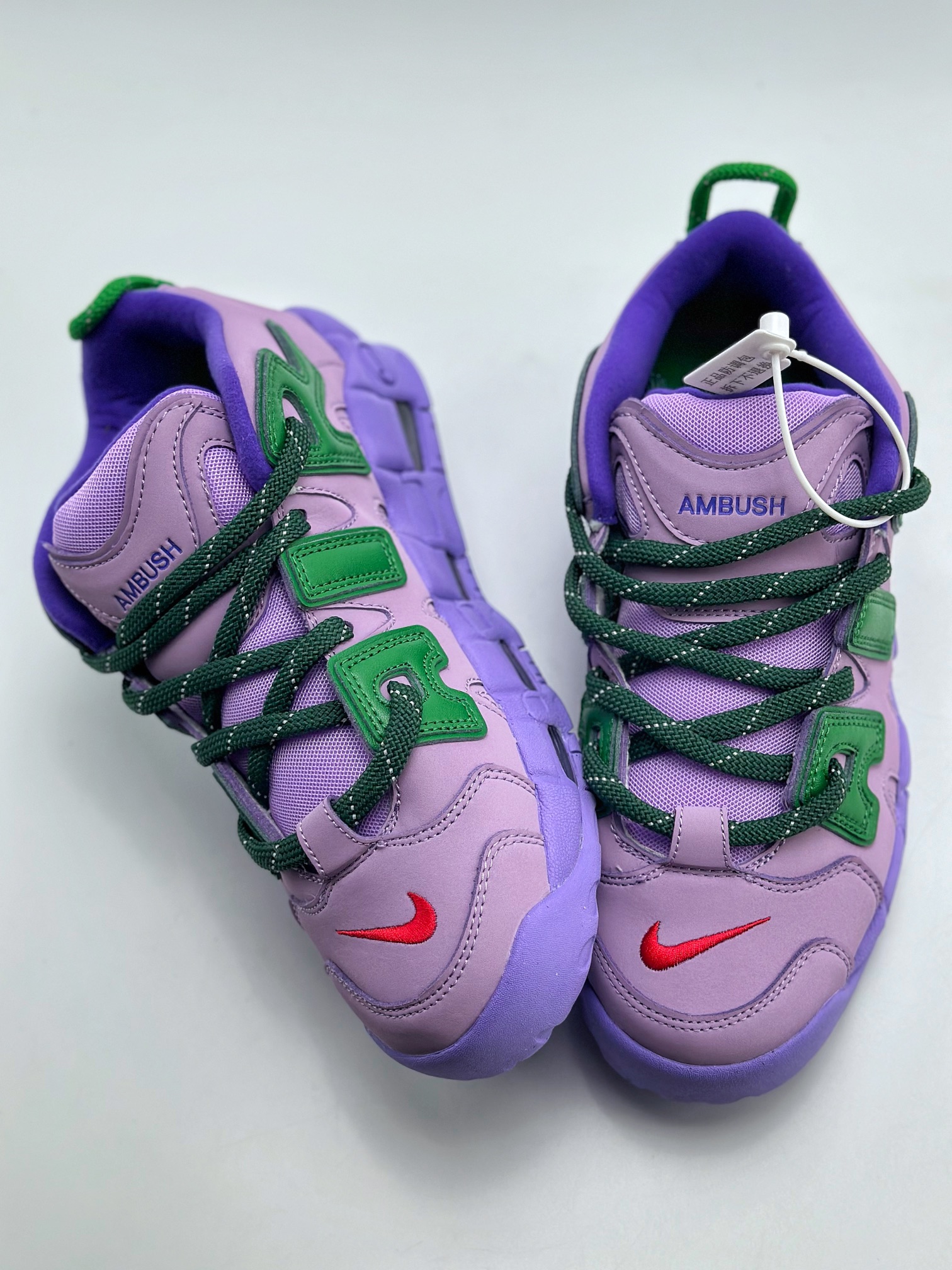 260 Air More Uptempo x AMBUSH 联名绑带绿紫 FB1299-500